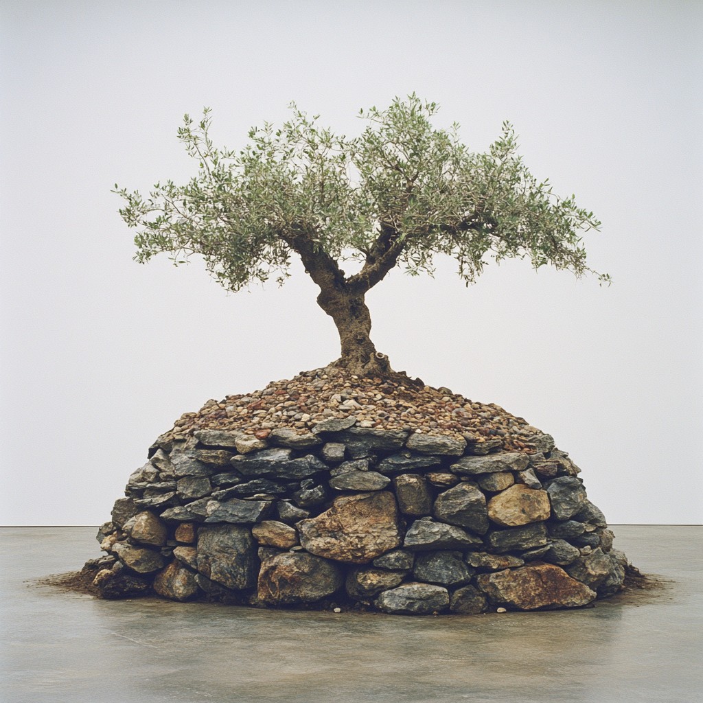 Trunk, Woody plant, Environmental art, Natural material, Still life photography, Bonsai