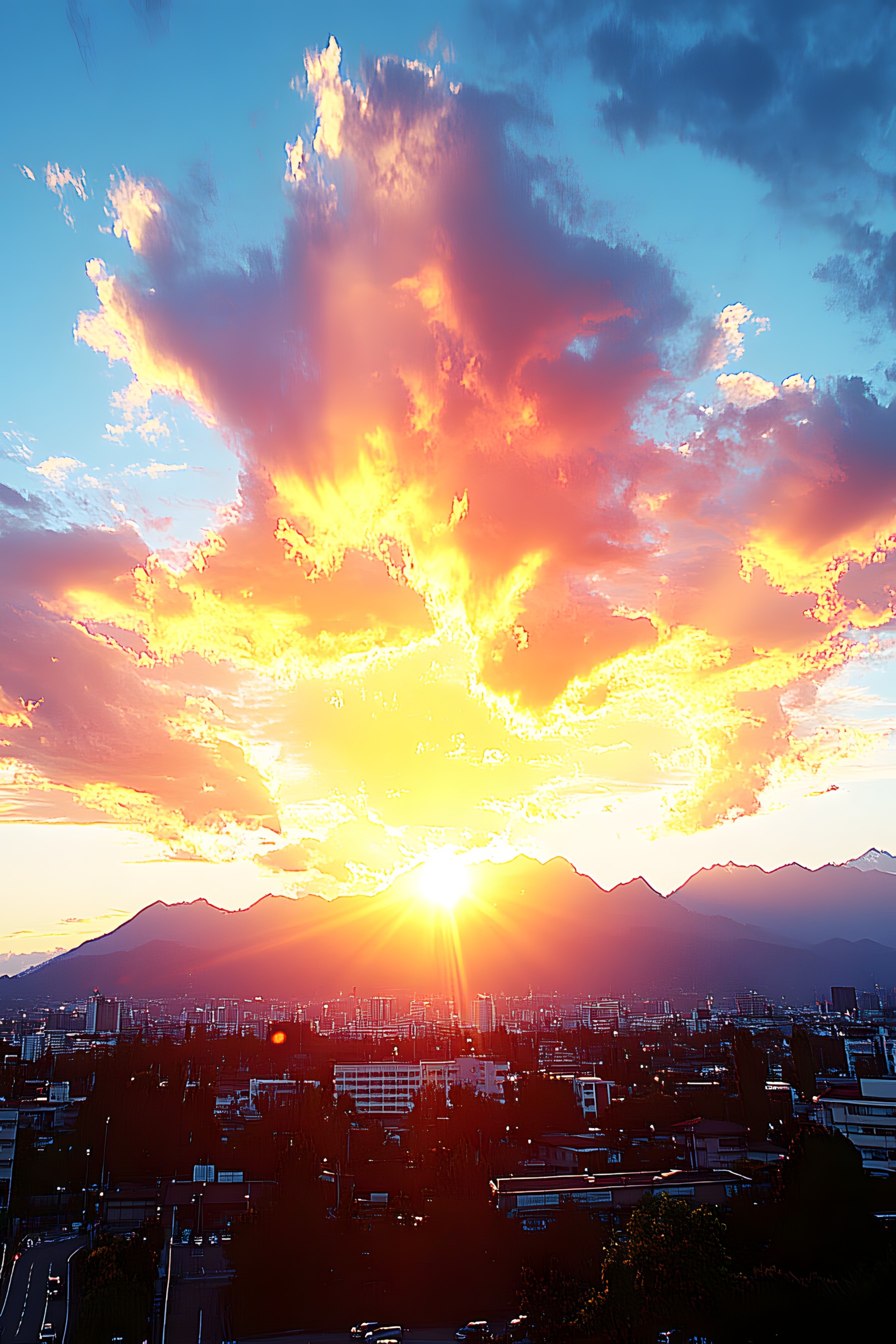 Sky, Afterglow, Cloud, Daytime, Orange, Sunset, Horizon, Dusk, Beauty, Sunrise, Evening, Red sky at morning, Sunlight, Heat, atmospheric phenomenon, Morning, Sun, Dawn, Cumulus, Meteorological phenomenon