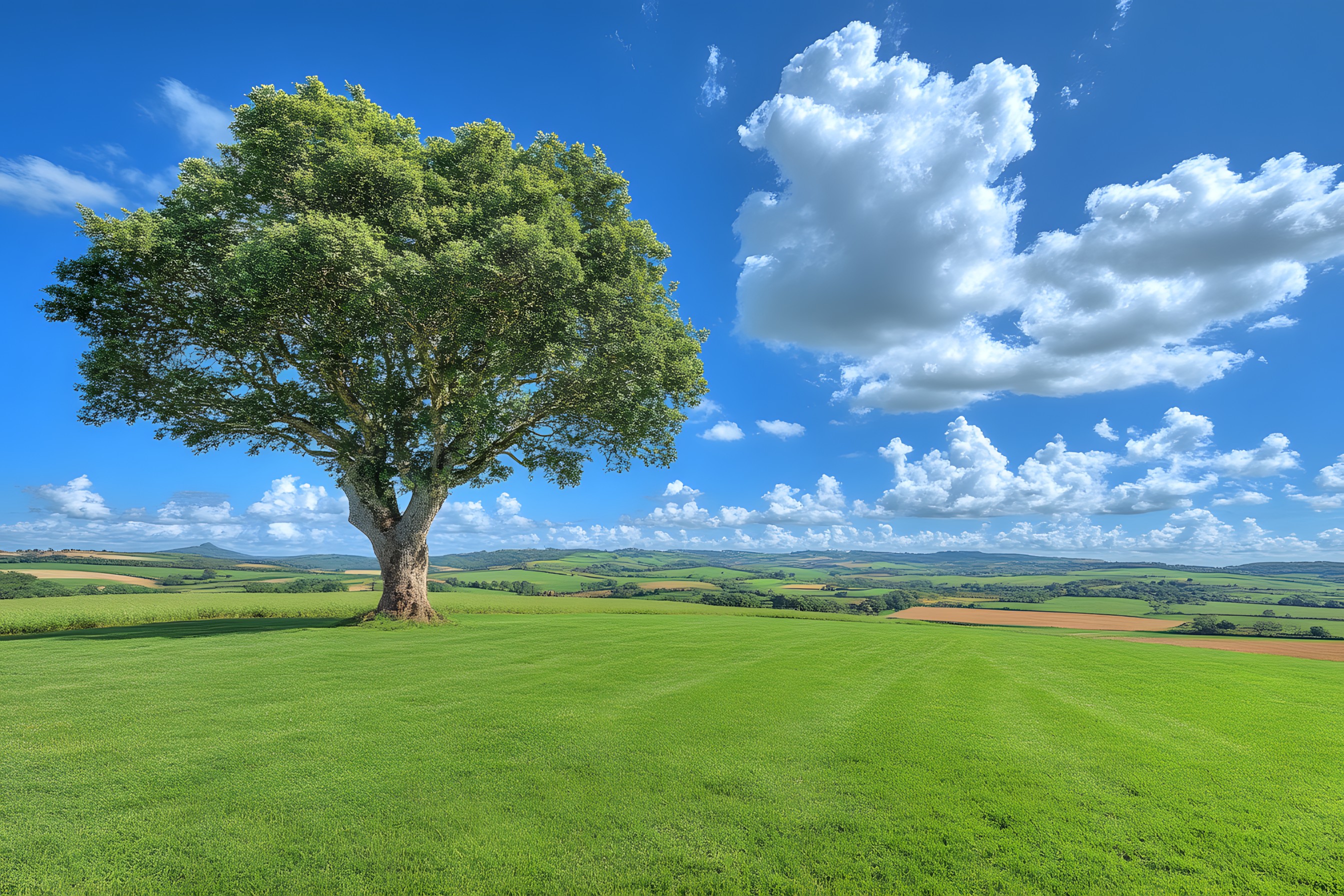 Blue, Green, Daytime, Grass, Natural environment, Nature, Natural landscape, Grassland, Hill, Vegetation, Plain, Field, Horizon, Ecoregion, Landscape, Cloud, Summer, Pasture, Land lot, Meadow