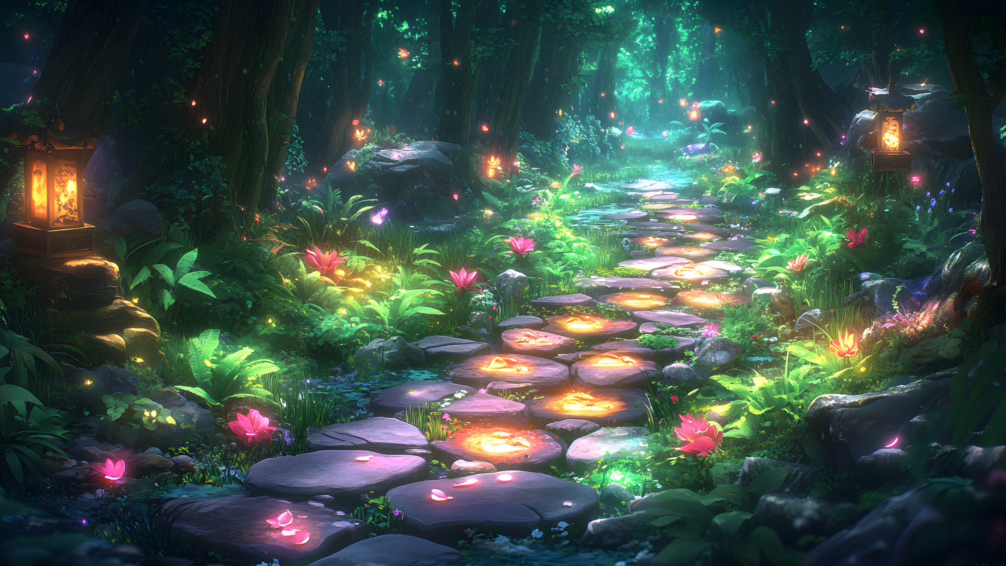 Garden, Jungle, Animation, Old-growth forest, Botanical garden