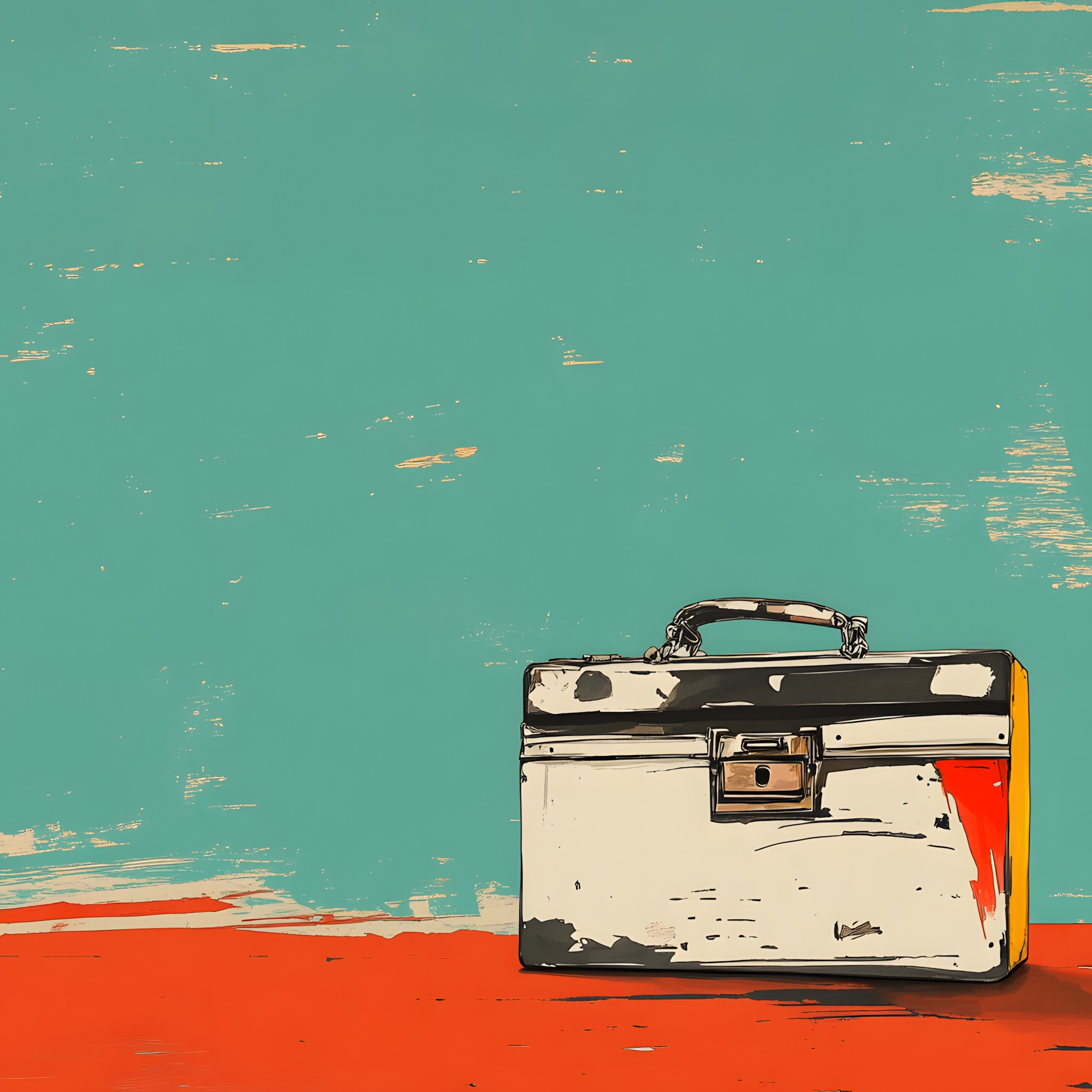 Suitcase, Paint, Baggage, Graphic design