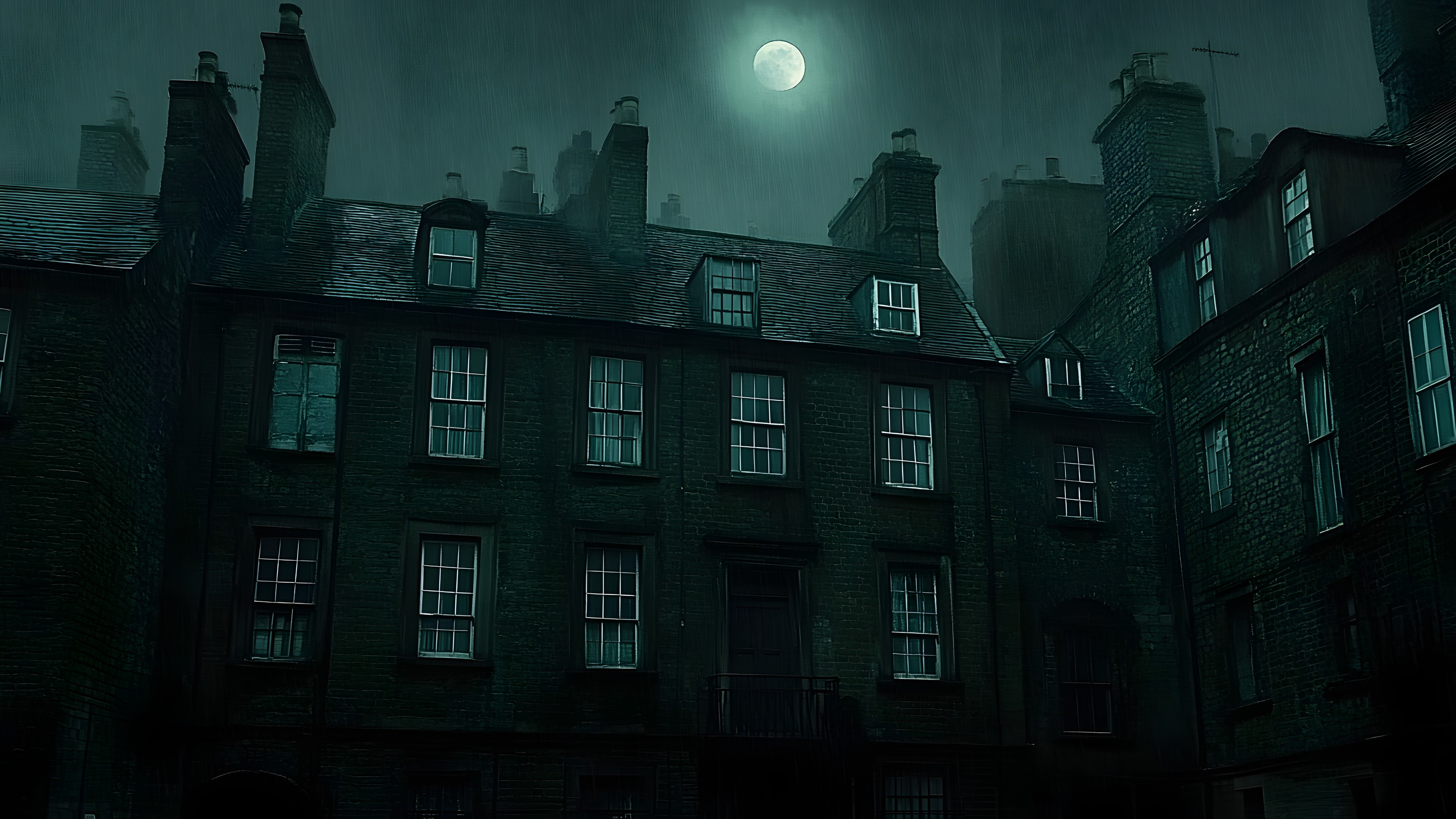 Moonlight, Night, Digital compositing, Moon, Celestial event, Mansion, Astronomical object, Animation, Evening, Full moon