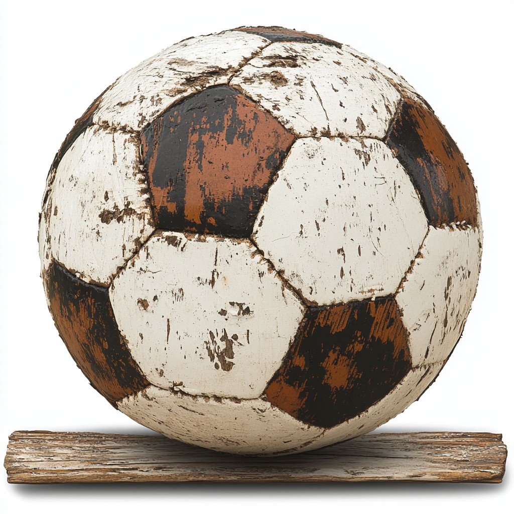 Ball, Soccer, Football, Wood, Circle, Ball, Event, Metal, Ornament, Sphere, Soccer ball, Still life photography, Natural material, Pattern, Christmas decoration, Art, Oval, Rock, Tree