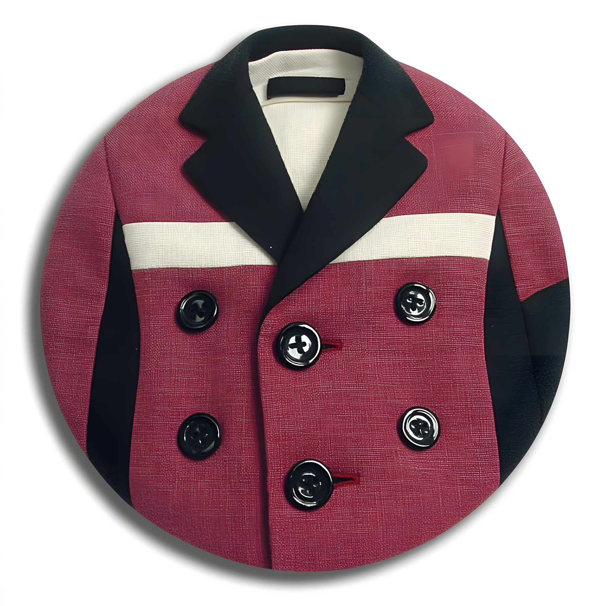 Sleeve, Collar, Red, Textile, Fashion, Button, Pocket, Cardigan, Fashion design, Overcoat, Woolen, Pattern, Wool