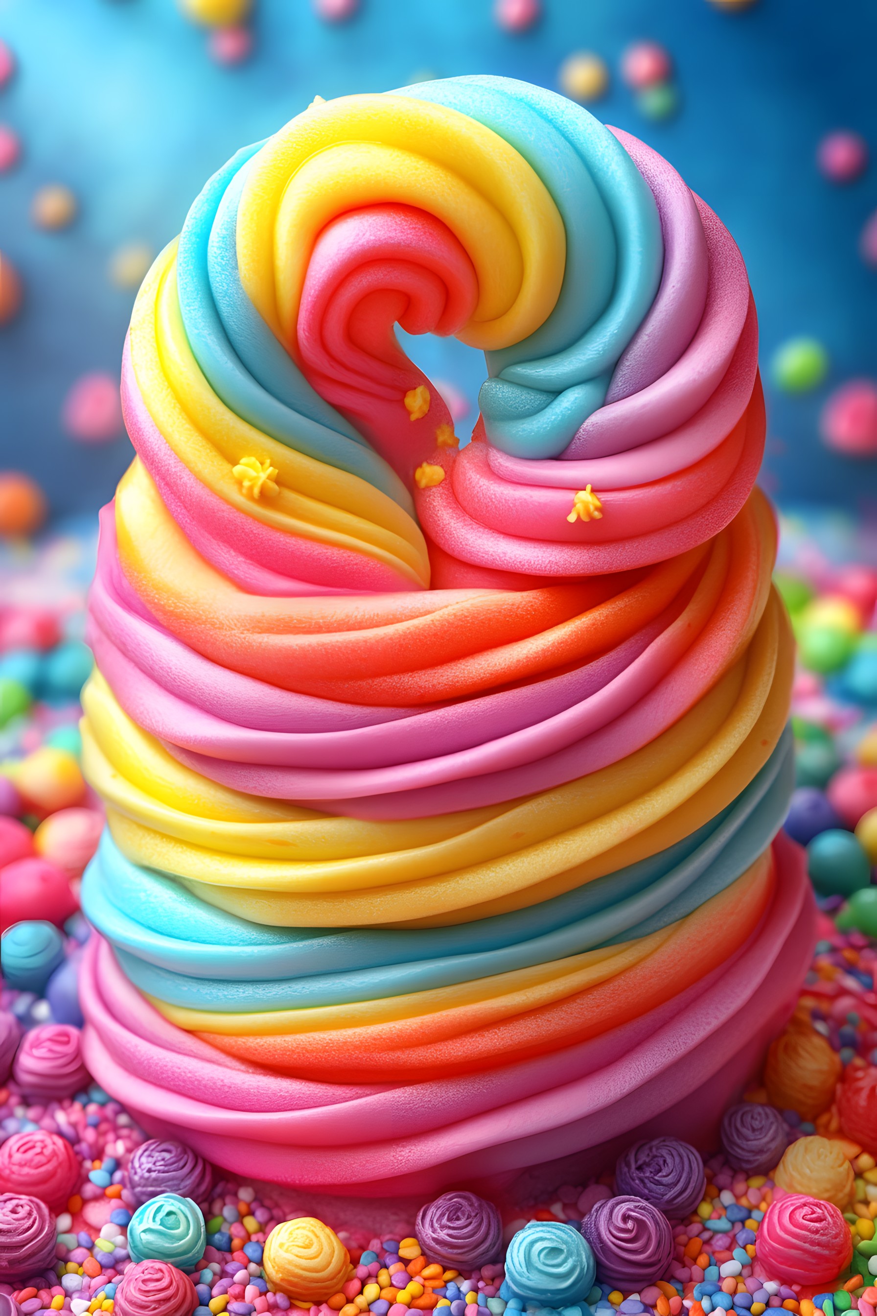 Spiral, Pink, Candy, Food, Dessert, Mixture