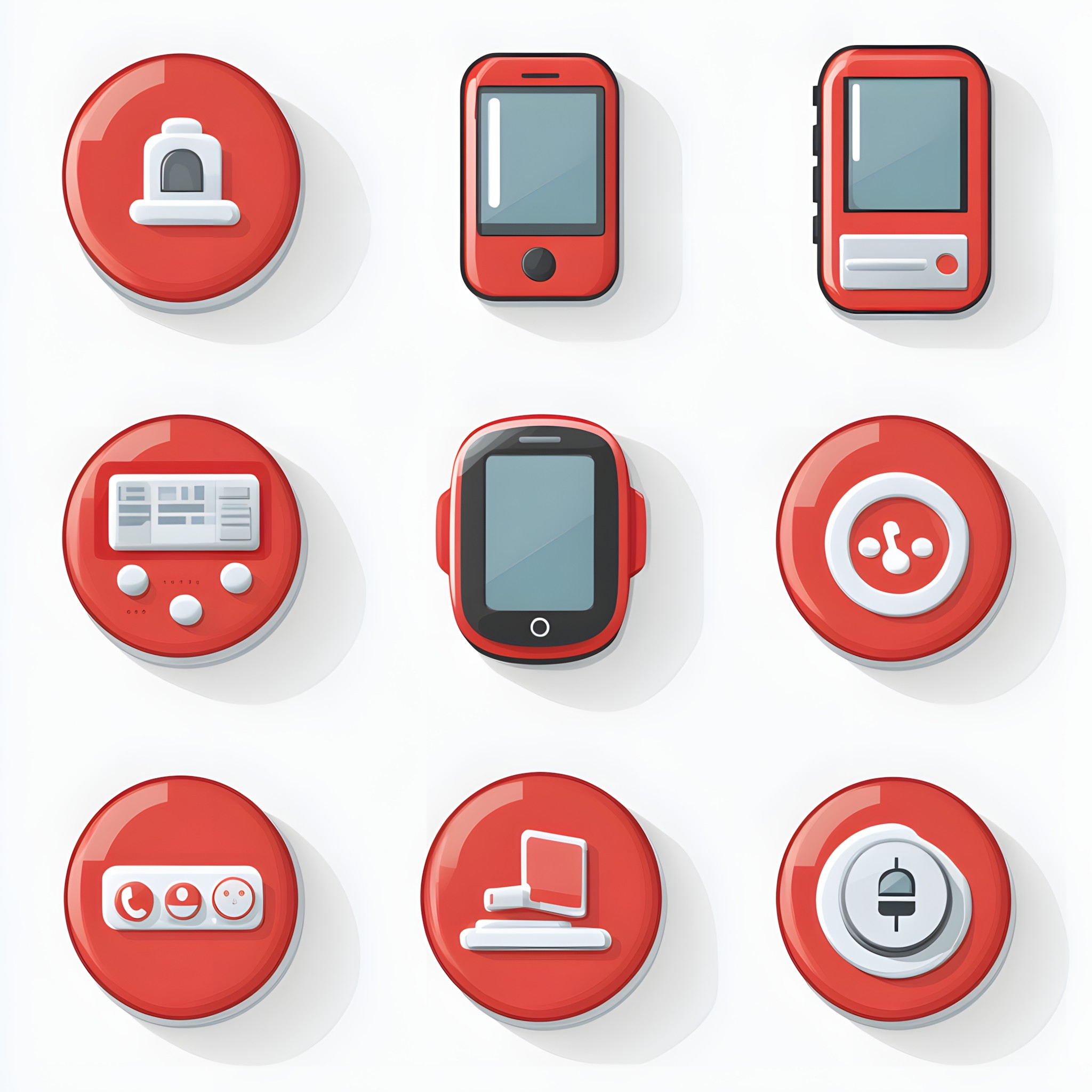 Red, Gadget, Symbol, Clip art, Graphics, Mobile phone, Communication Device, Electronics