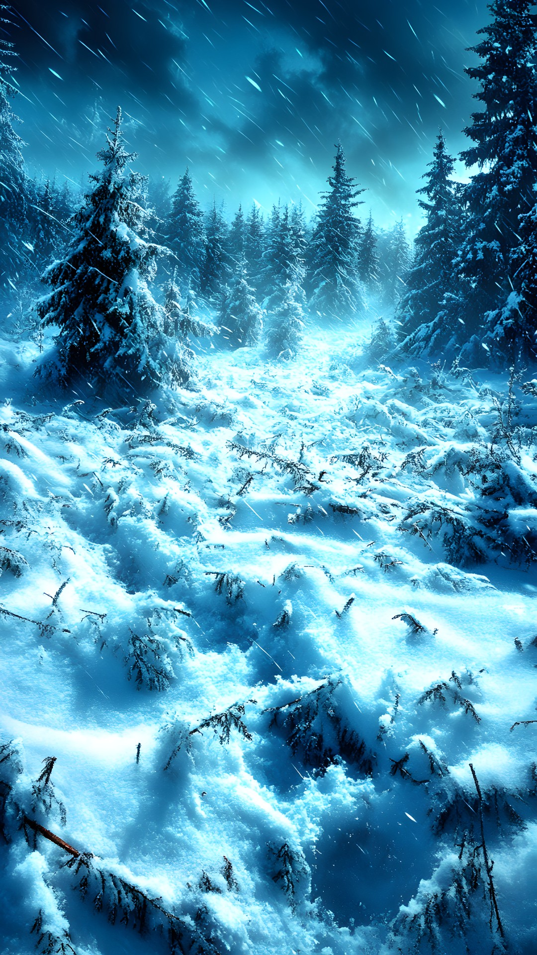 Blue, Winter, Snow, Spruce-fir forests, Forest, Frost, Freezing, geological phenomenon, Conifers, Larch, Fir, Precipitation, Pine family, Tropical and subtropical coniferous forests, Evergreen, Old-growth forest, Cupressaceae, Pine