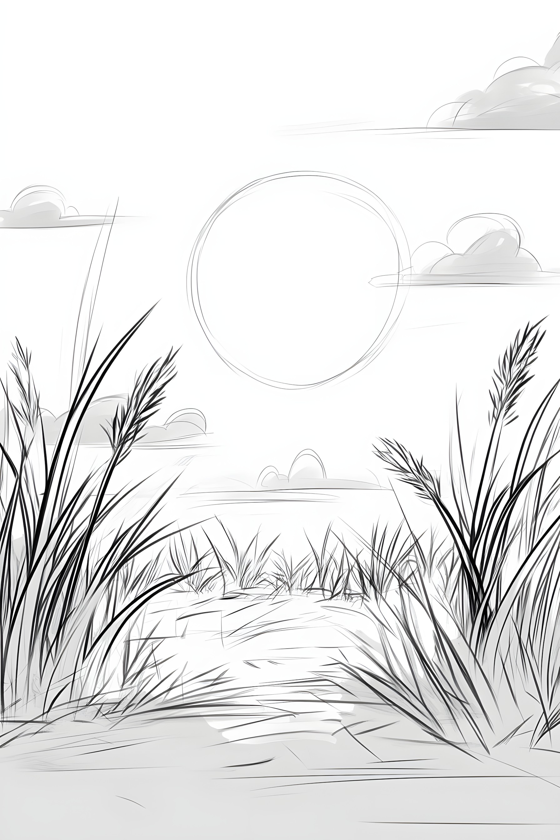 White, Line art, Wetland