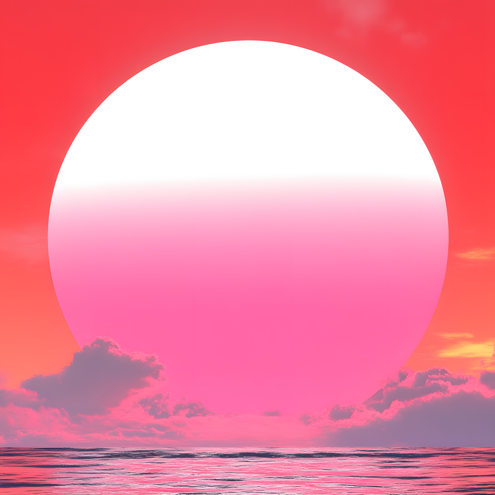 Red, Orange, Pink, Afterglow, Sunset, Red sky at morning, Dusk, Sunrise, Astronomical object, Evening, Graphics, Meteorological phenomenon, Sphere, Celestial event, Dawn, Graphic design