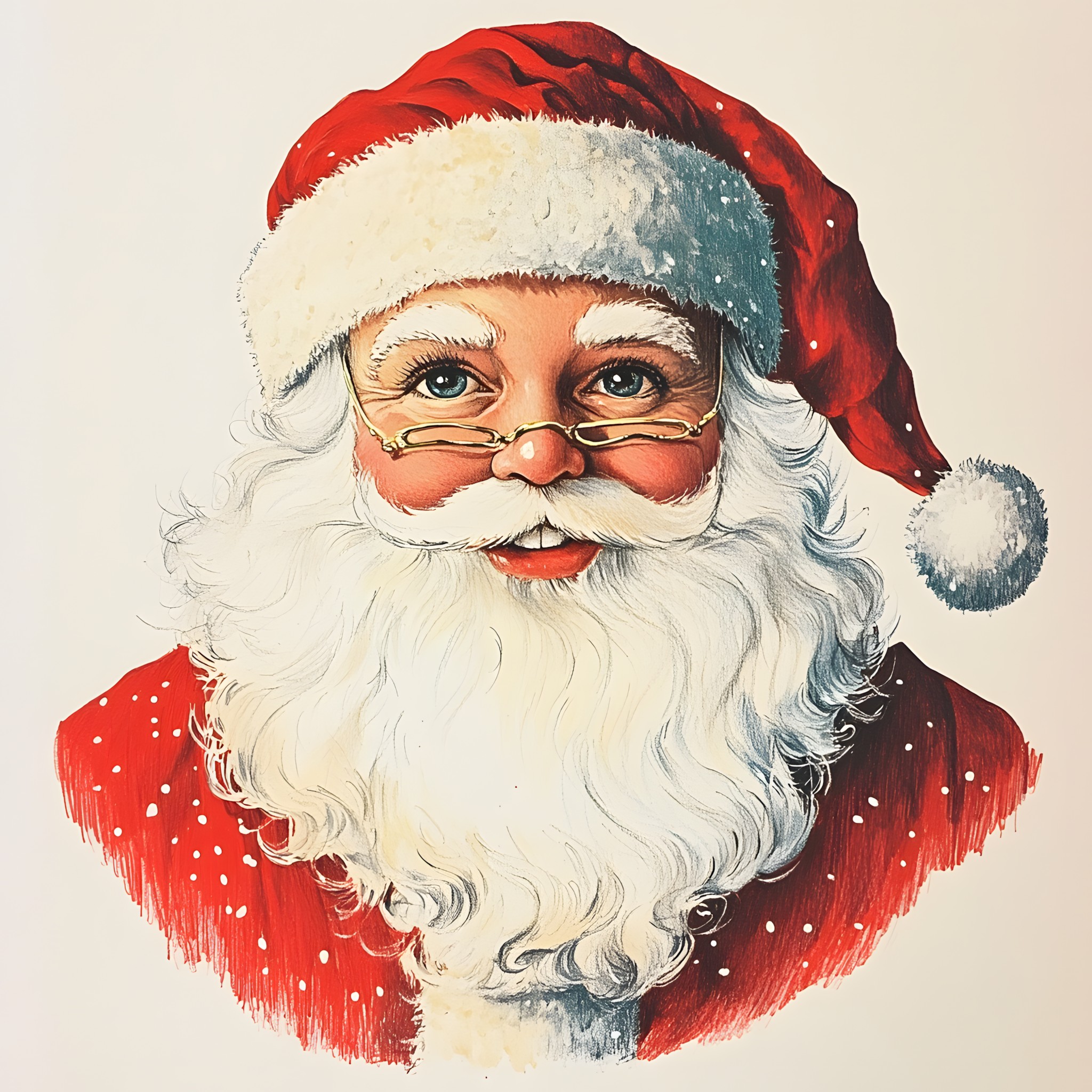 Cheek, Facial hair, Beard, Happiness, Nose, Santa Claus, Moustache, Mouth, Eye, Facial expression, Headgear, Fictional character, Smile, Christmas Day, Pleased, Costume Hat, Holiday, Fur clothing, Portrait, Christmas Eve