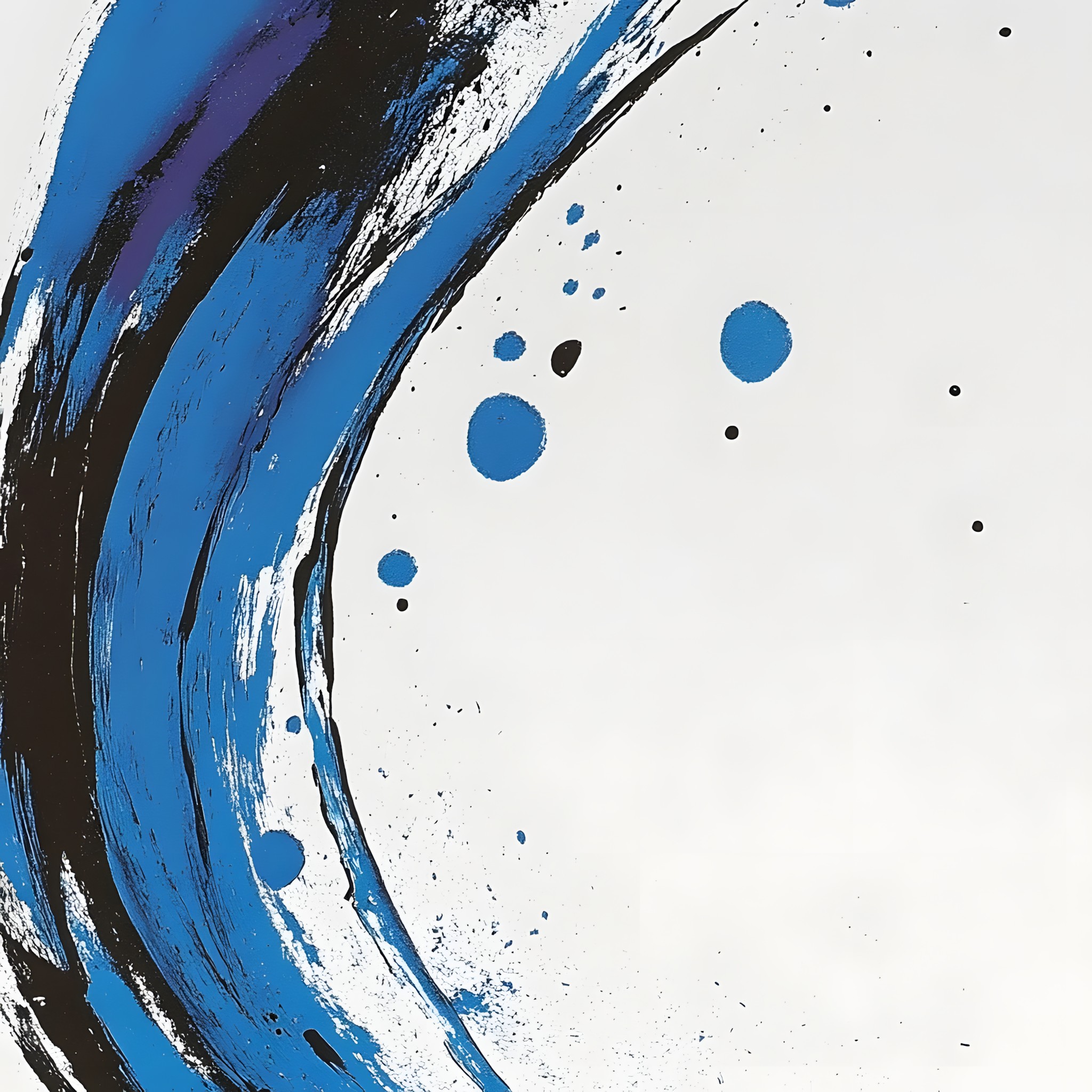 Blue, Art Paint, Paint, Graphics, Modern art