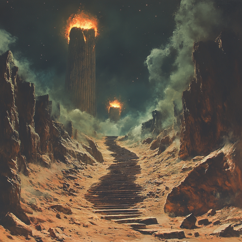 CG artwork, Dawn, Erosion, Fiction, Digital compositing, Watercolor painting