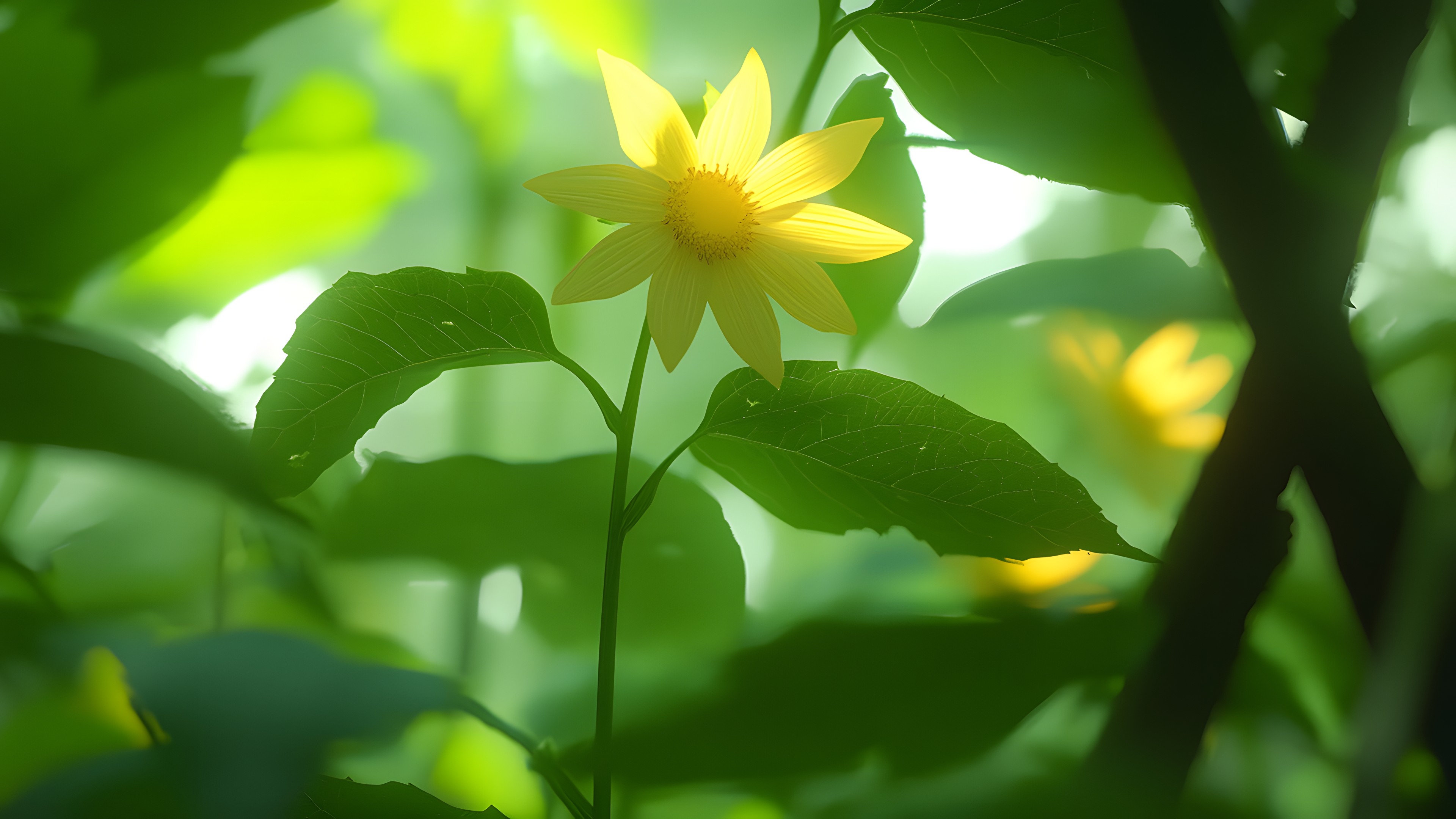 Yellow, Flower, Petal, Close-up, Sunlight, Herbaceous plant, Macro photography, Wildflower, Pedicel, Sunflowers