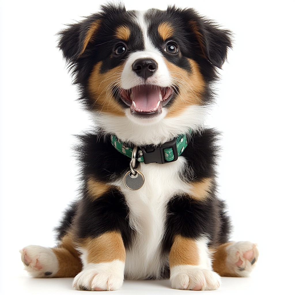 Dog, Carnivores, Pet Supply, Puppy, Collar, Black, Dog collar, Snout, Leash, Canidae, Paw, Dog Supply, Working animal, Herding dog, Fur, Australian Collie, Australian Shepherd, Rare dog breed, Toy dog, Tongue