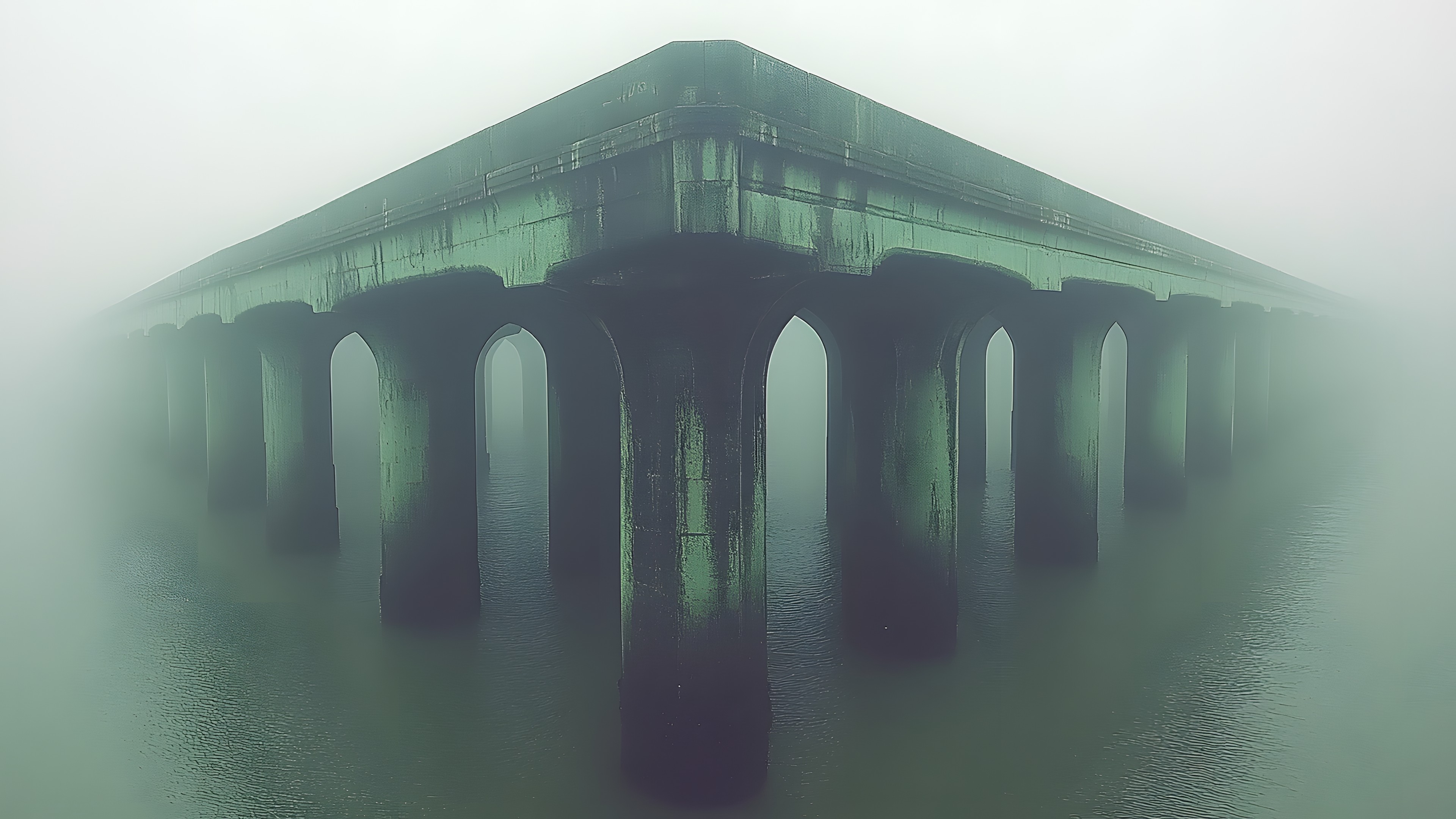 atmospheric phenomenon, Bridge, Mist, Grey, List of nonbuilding structure types, Fog, Column, Concrete bridge, Haze, Aqueduct, Viaduct, Arch bridge, Beam bridge, Bridge–tunnel, Wind