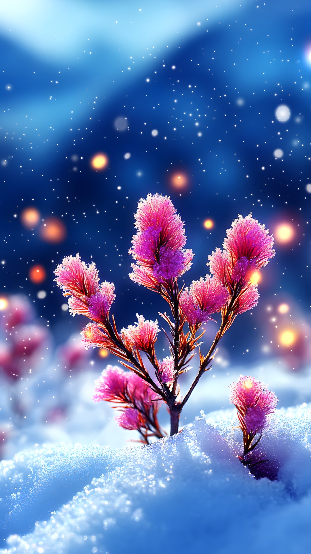 Winter, Pink, Frost, Snow, Freezing, Precipitation, Conifers, Blossom, Fir