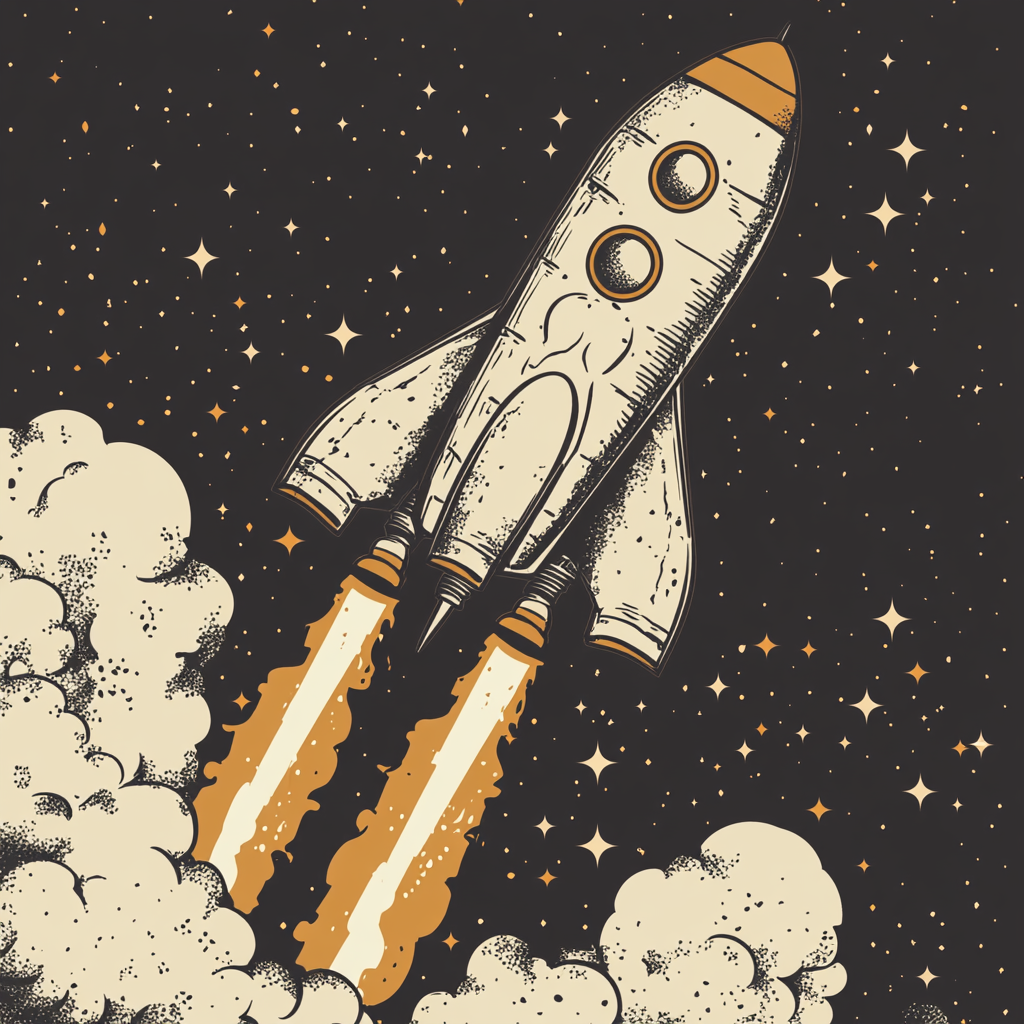 Illustration, Astronomical object, Graphics, Rocket, Outer space, Science, Graphic design, Universe, Star