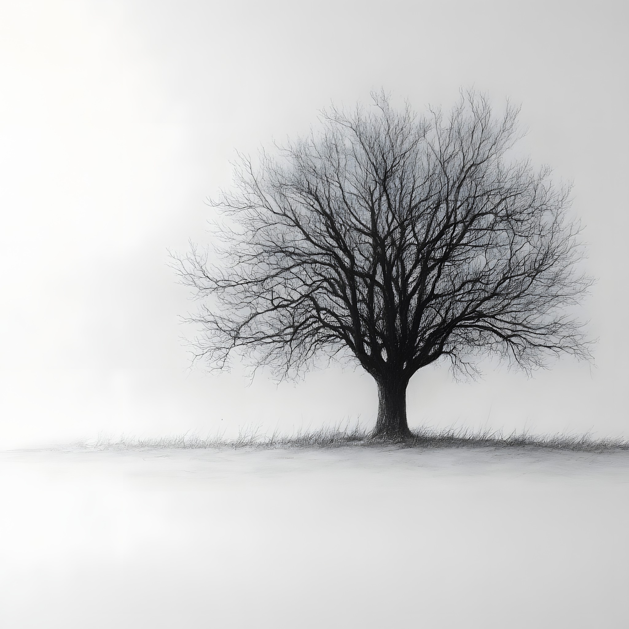 Monochrome photography, Branch, atmospheric phenomenon, White, Twig, Black and white, Monochrome, Fog, Trunk, Mist, Woody plant, Grey, Haze, Silver, Wind, Still life photography, Savanna