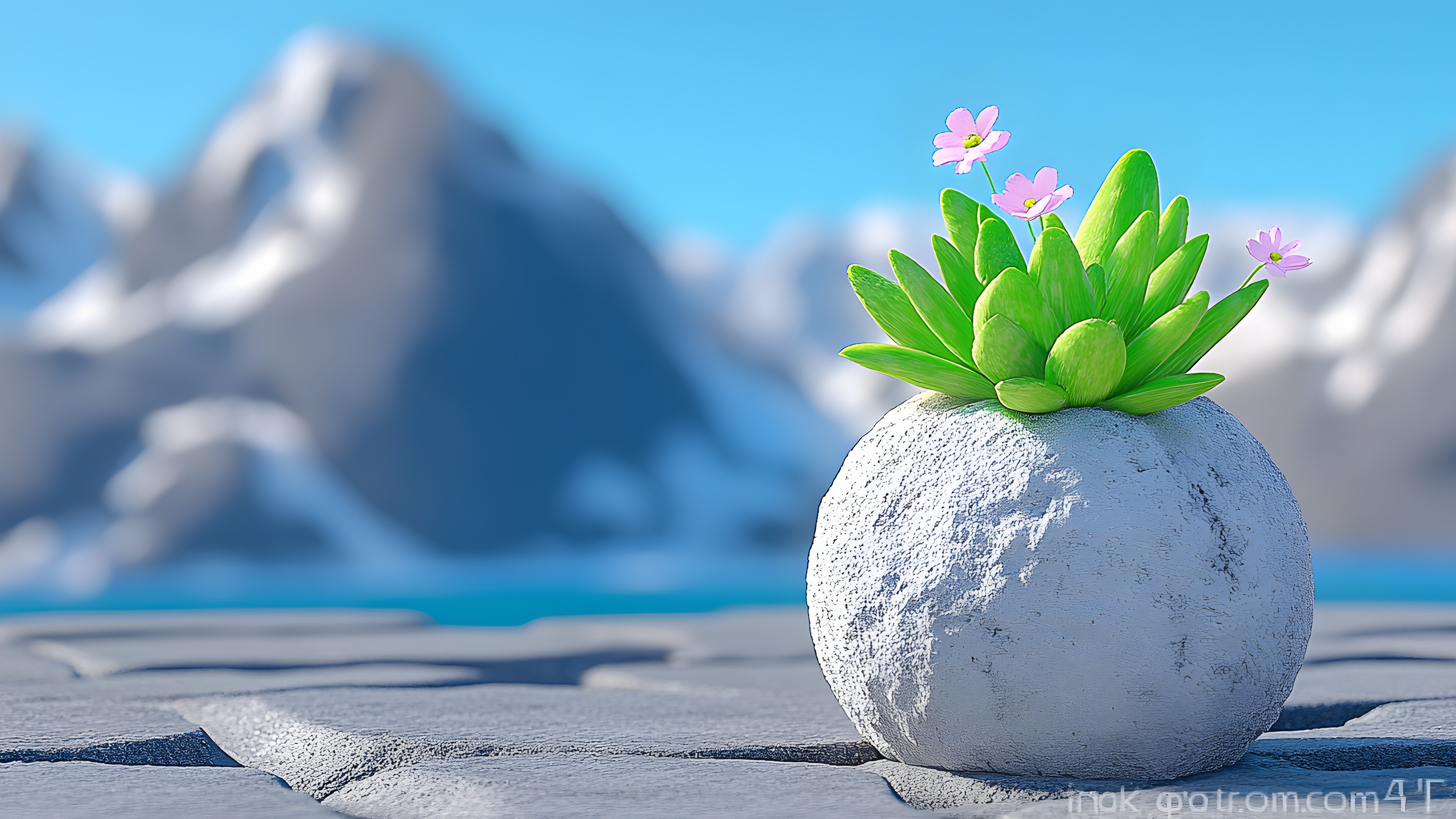 Rock, Pebble, Succulent plant, Stonecrops