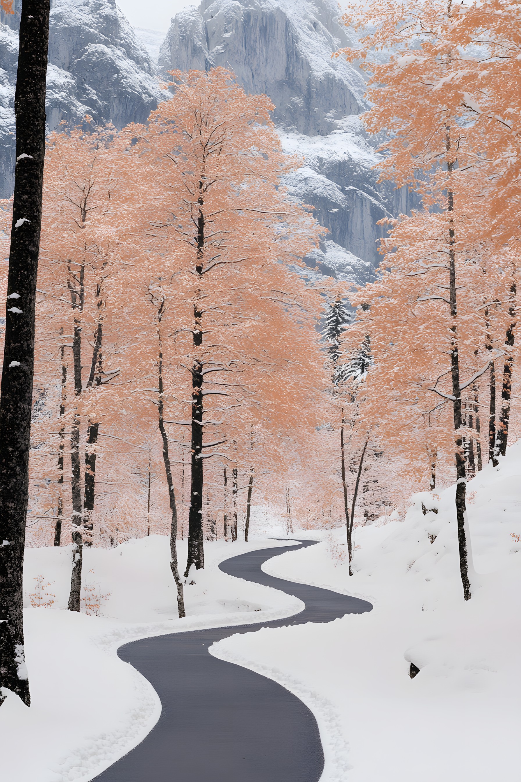 Snow, Winter, Branch, Freezing, Twig, Trunk, geological phenomenon, Glacial landform, Slope, Frost, Trail, Ice, Precipitation, Ice cap, Conifers, Piste, Winter storm, Path, Larch, Mountain pass