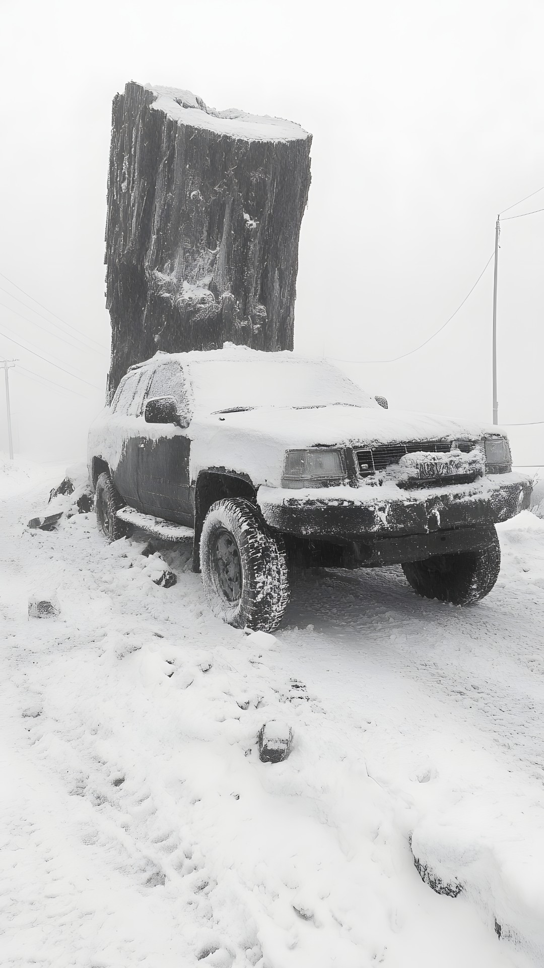 Snow, Automotive Tire, Winter, Automotive Mirror, Freezing, Automotive Parking Light, Bumper, geological phenomenon, Fender, Hood, Automotive Side-View Mirror, Windshield, Automotive Side Marker Light, Frost, Tread, Winter storm, Car door, Headlamp, Ice, Rear-view mirror