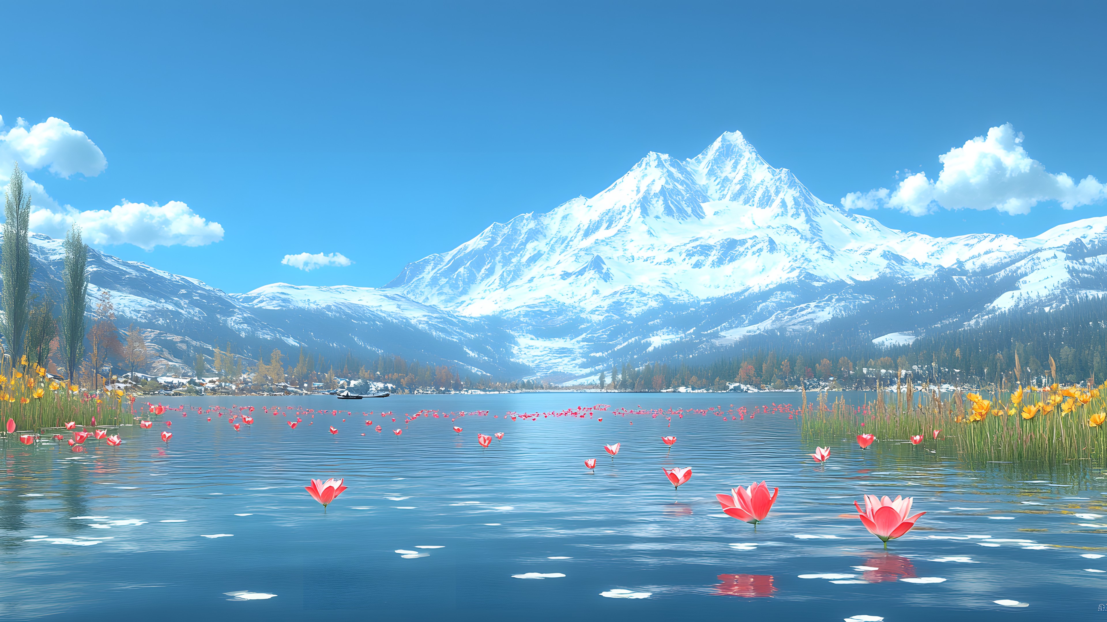 Water, Mountain, Mountainous landforms, Body of water, Nature, Natural landscape, Mountain range, Reflection, Glacial landform, Highland, Wilderness, Lake, Hill station, Bank, Valley, Winter, Alps, Mountain river, Snow, River
