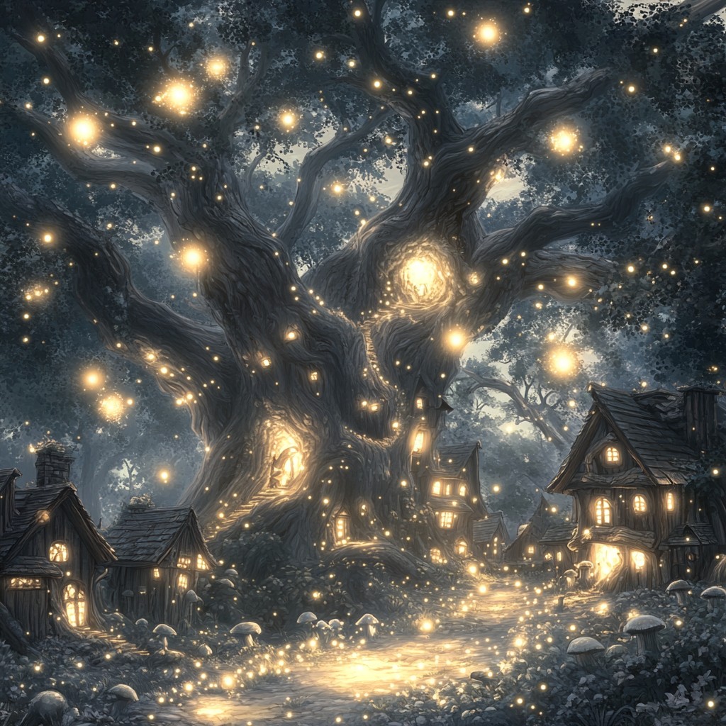 Winter, Night, Forest, Frost, Christmas Day, Astronomical object, Midnight, Christmas decoration, Precipitation, Star, Animation, Wallpaper