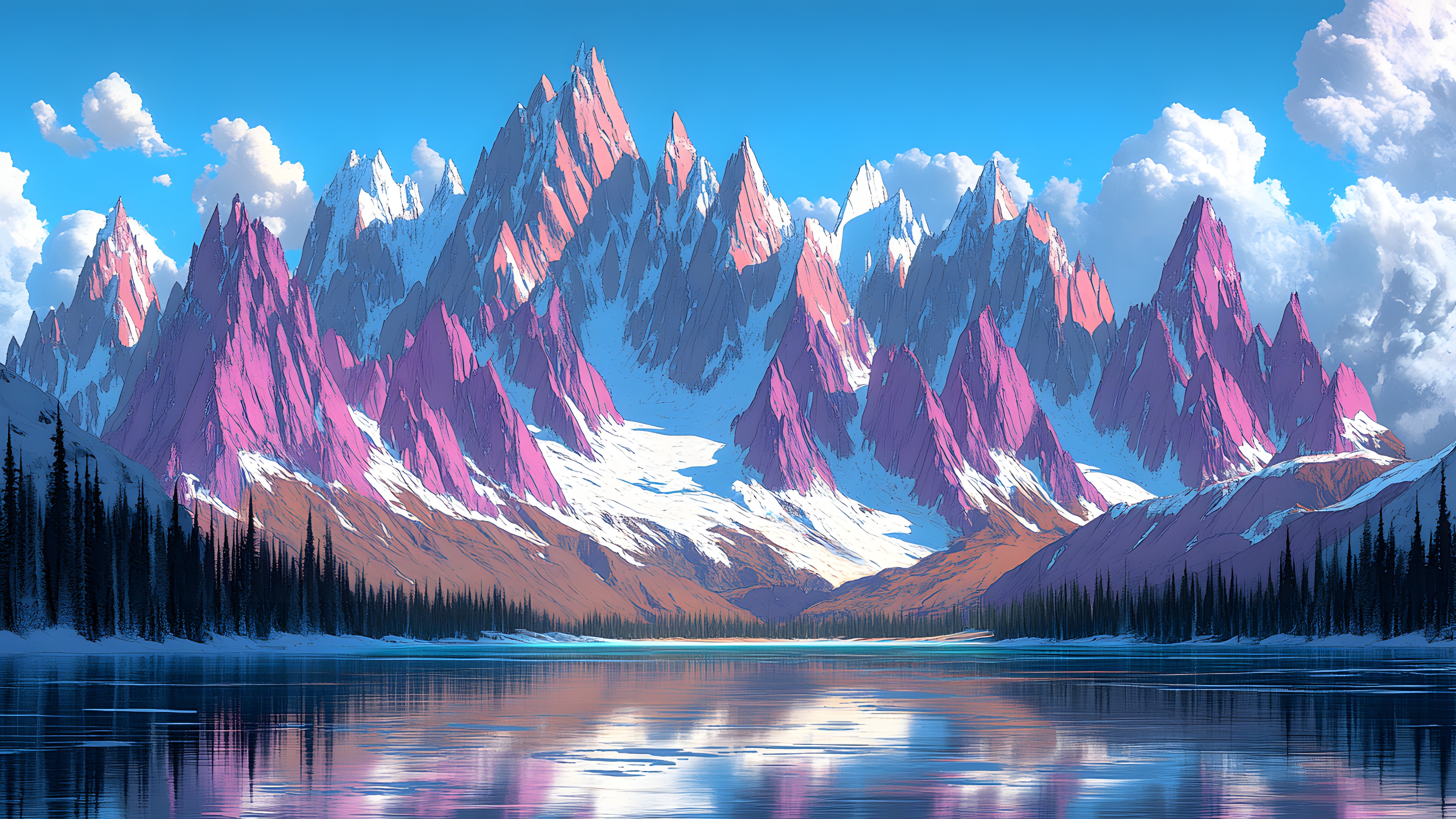 Mountainous landforms, Mountain, Mountain range, Glacial landform, Hill, Ridge, Valley, Summit, Glacier, Alps, Mountain river, Winter, Hill station, Glacial lake, Snow, Reflection, Massif, Arête, Ice cap, Loch