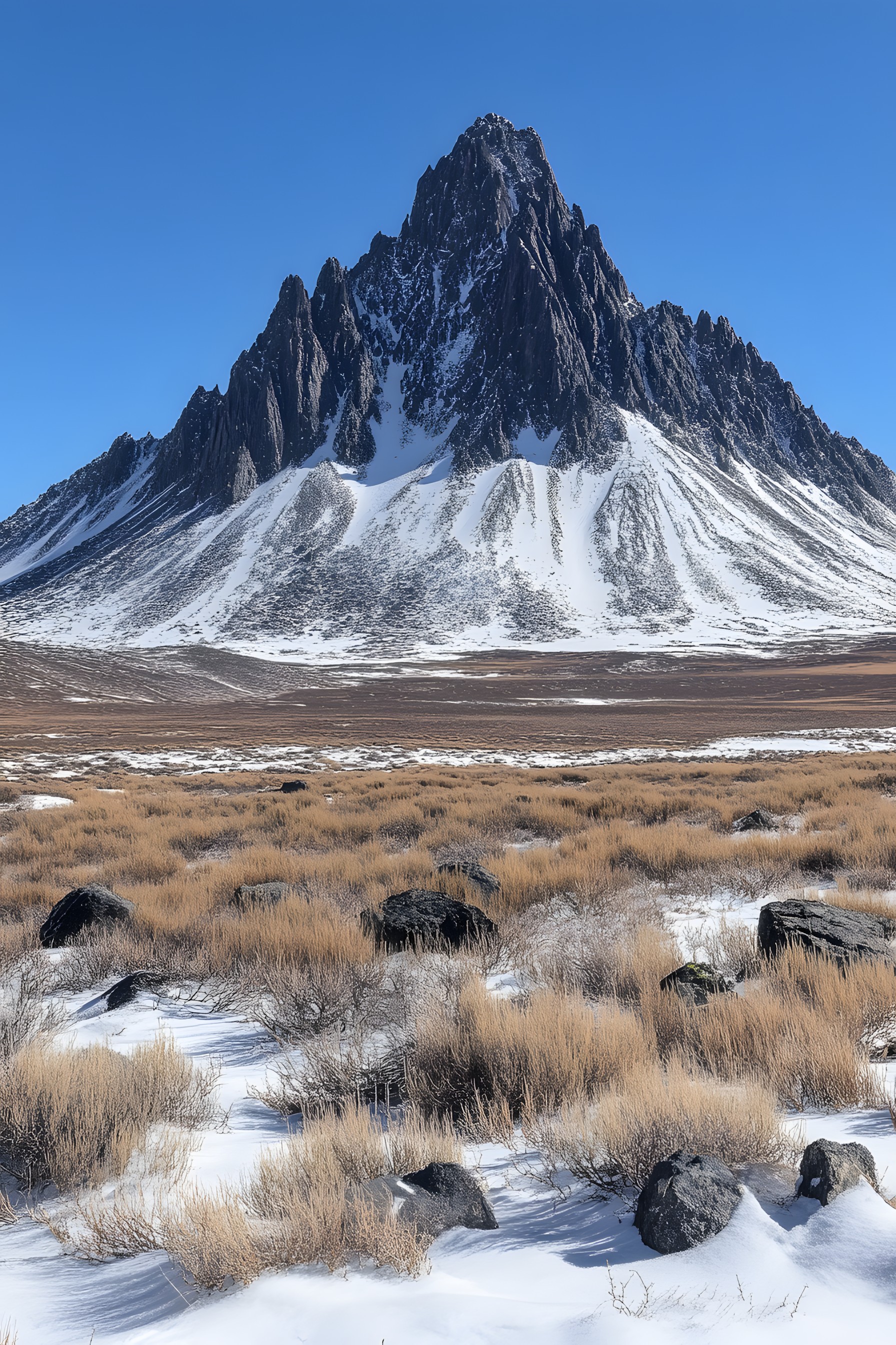 Mountain, Mountainous landforms, Highland, Snow, Winter, Wilderness, Terrain, Mountain range, Glacial landform, Summit, Geology, Fell, Geological formation, Ridge, Slope, Nunatak, Tundra, Arête, Batholith, Massif