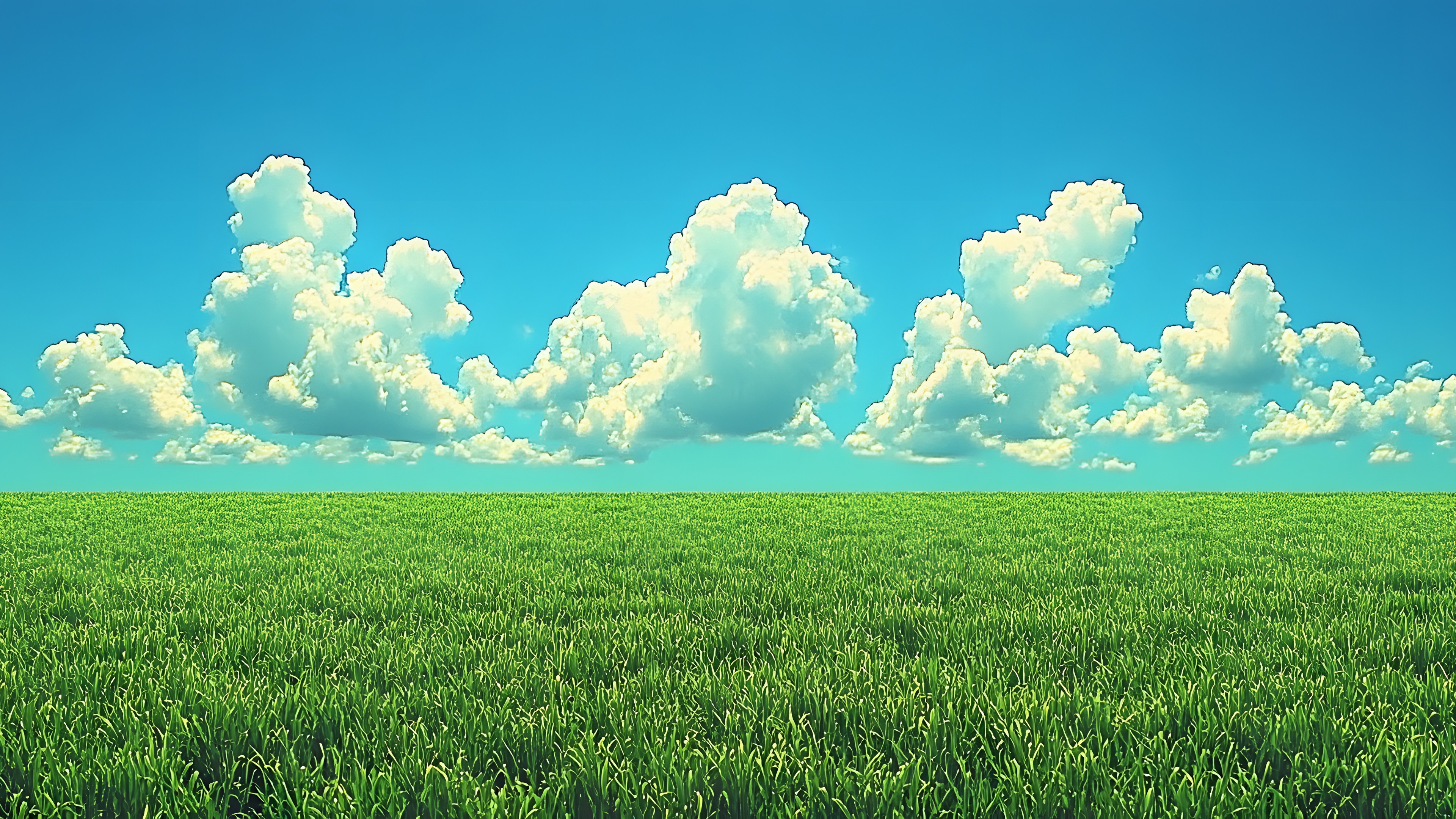 Blue, Sky, Daytime, Cloud, Green, Grass, Natural environment, Nature, Grassland, Cumulus, Field, Summer, Agriculture, Plain, Ecoregion, Meadow, Prairie, Grasses, People in nature, Crop