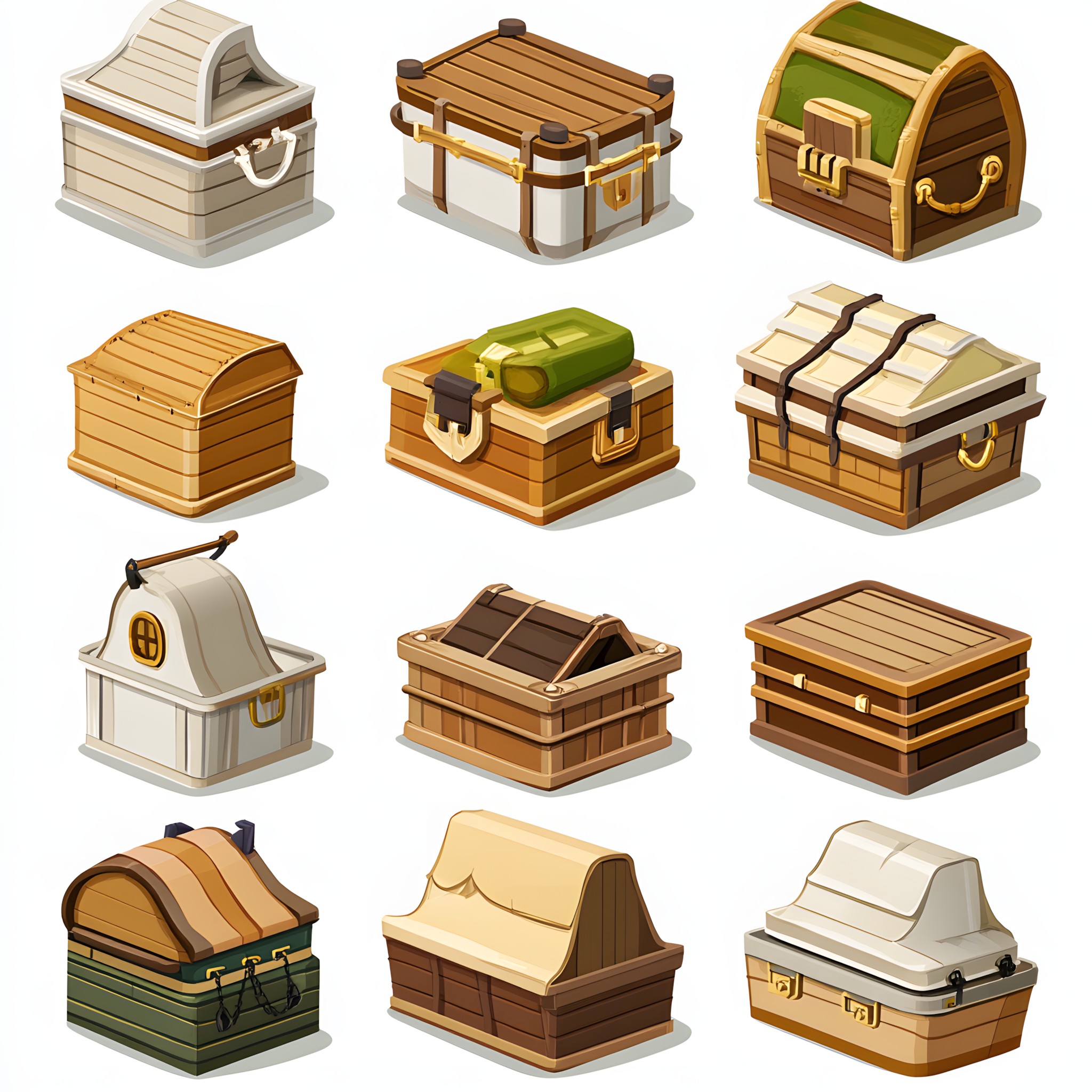 Treasure, Chest, Crate, Scale model, Animation