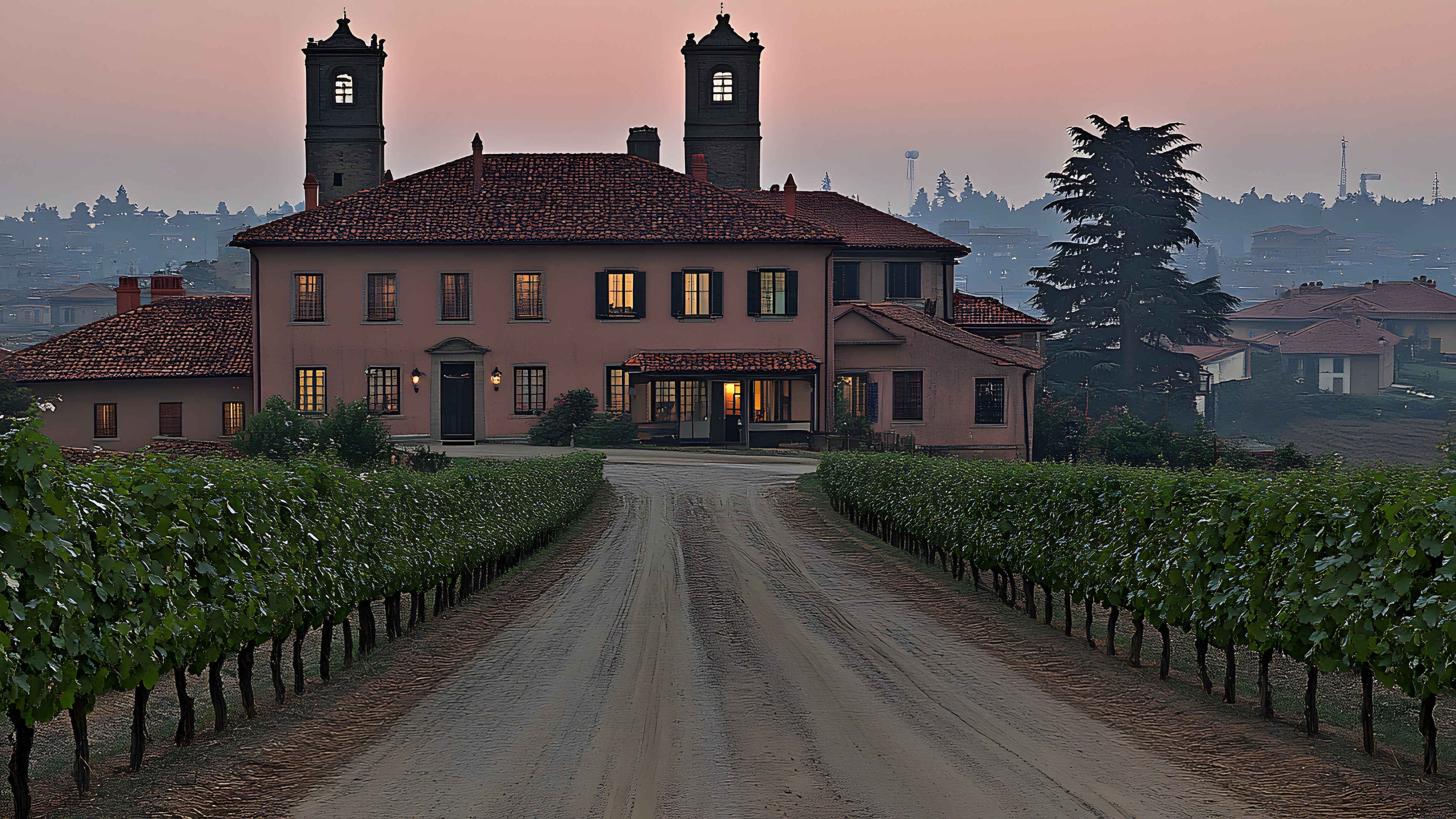 Estate, Plantation, Evening, Agriculture, Chimney, Farmhouse, Mansion, Villa, Inn