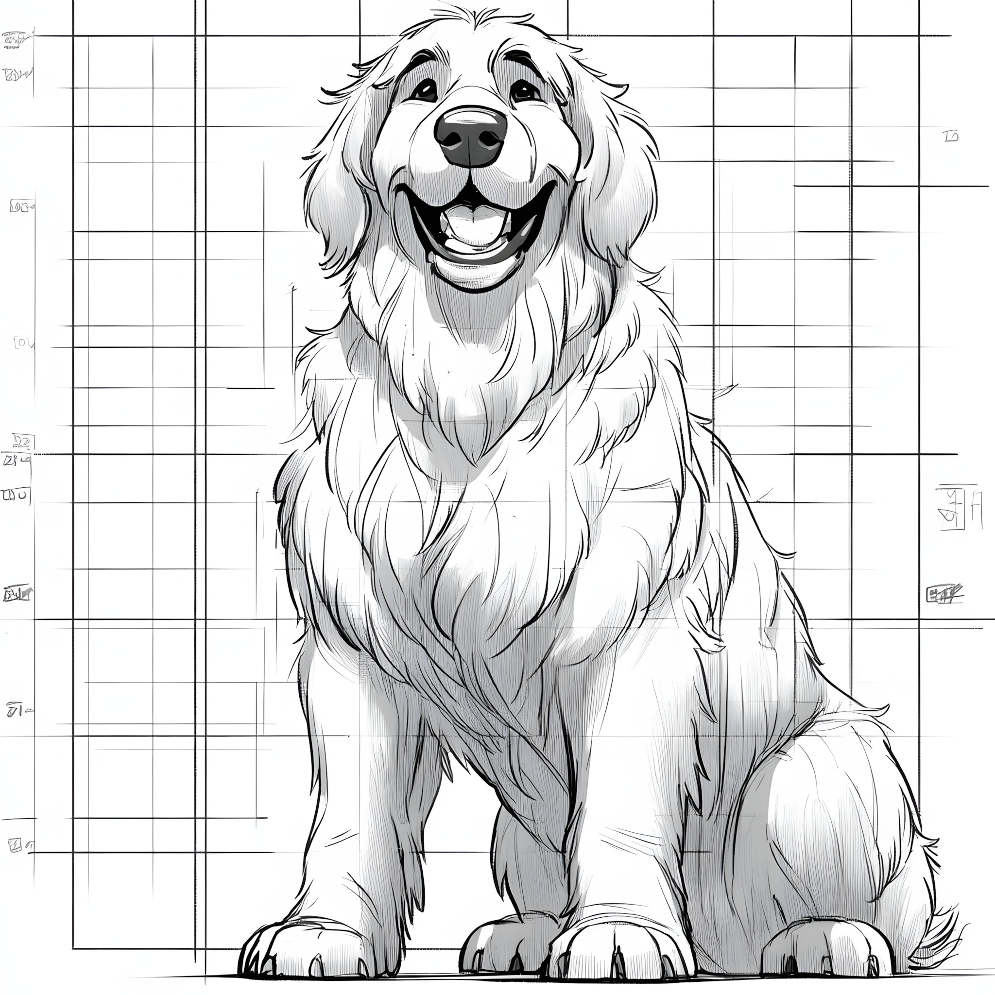 Dog, White, Vertebrate, Snout, Carnivores, Line art, Canidae, Coloring book, Ancient dog breeds, Working animal