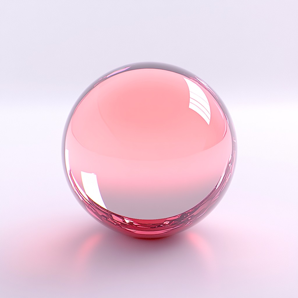 Pink, Sphere, Glass, Natural material, Oval, Paperweight