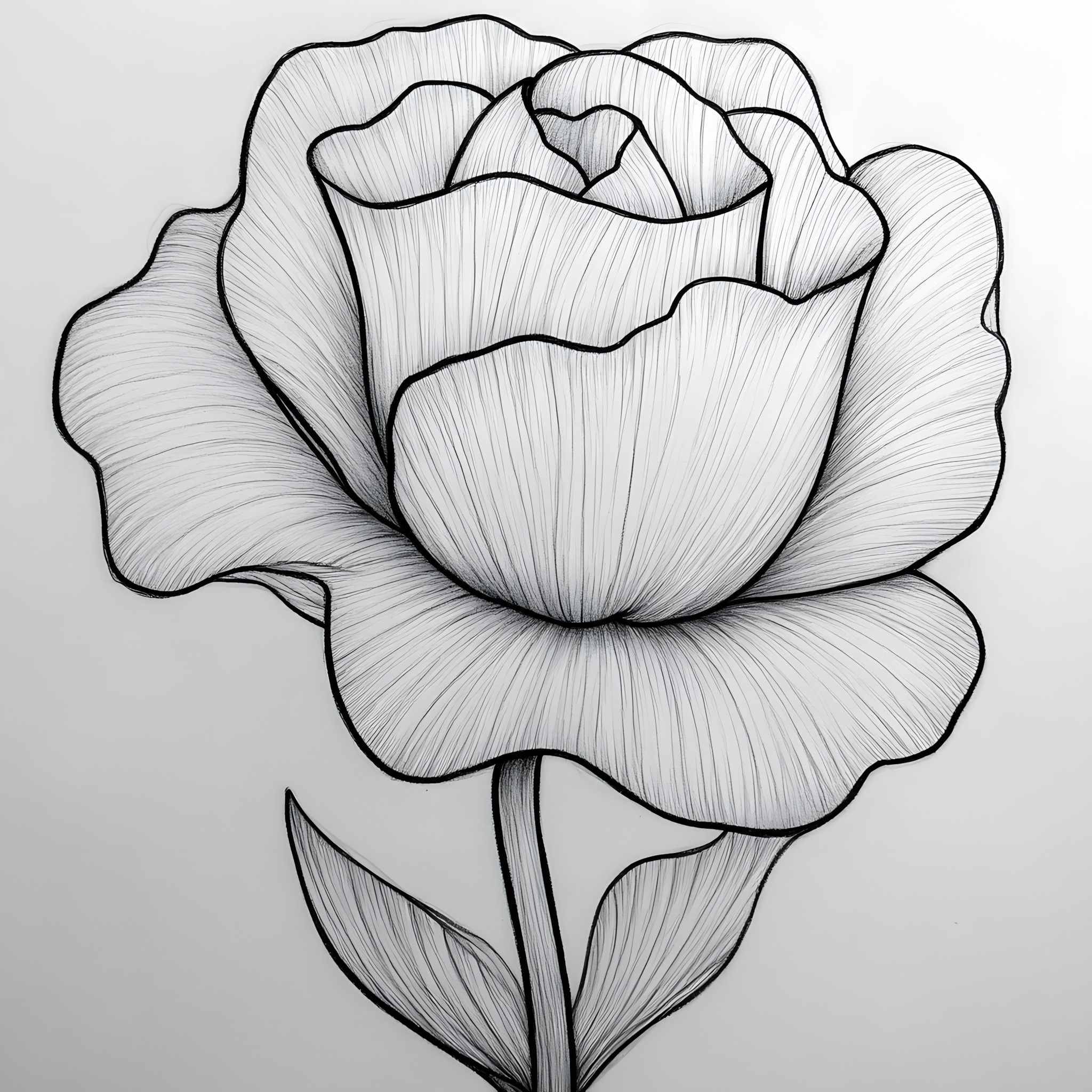 White, Drawing, Line art, Sketch, Petal, Black and white, Garden roses, Illustration, Monochrome, Rose family, Design, Floribunda, Rose, Coloring book, Graphics, Child art