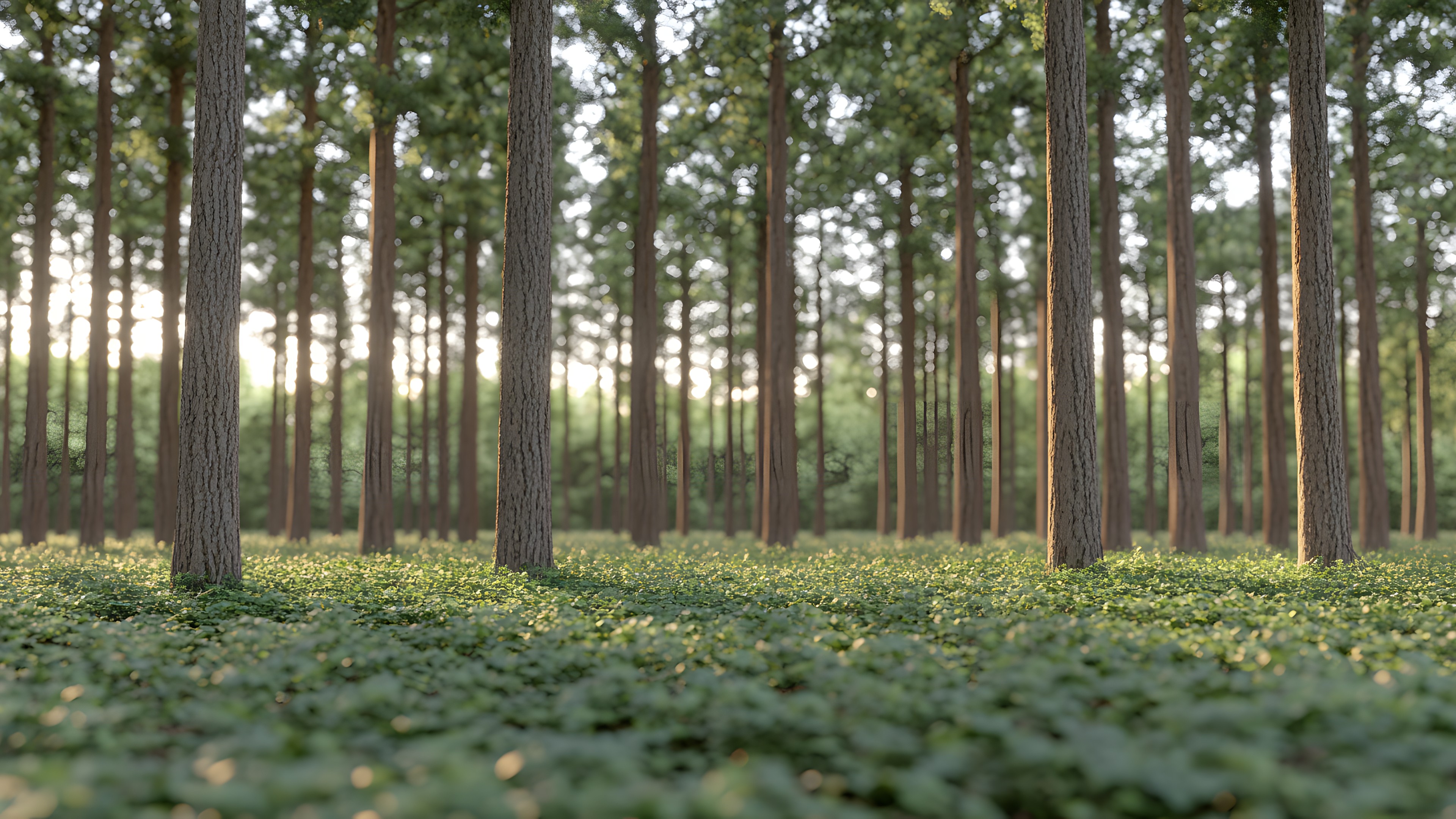 Green, Leaf, Natural environment, Forest, Spruce-fir forests, Grove, Plant community, Trunk, Woodland, Plantation, Northern hardwood forest, Groundcover, Woody plant, Temperate broadleaf and mixed forest, Old-growth forest, Jungle, Tropical and subtropical coniferous forests, Valdivian temperate rain forest, Conifers, Pine family