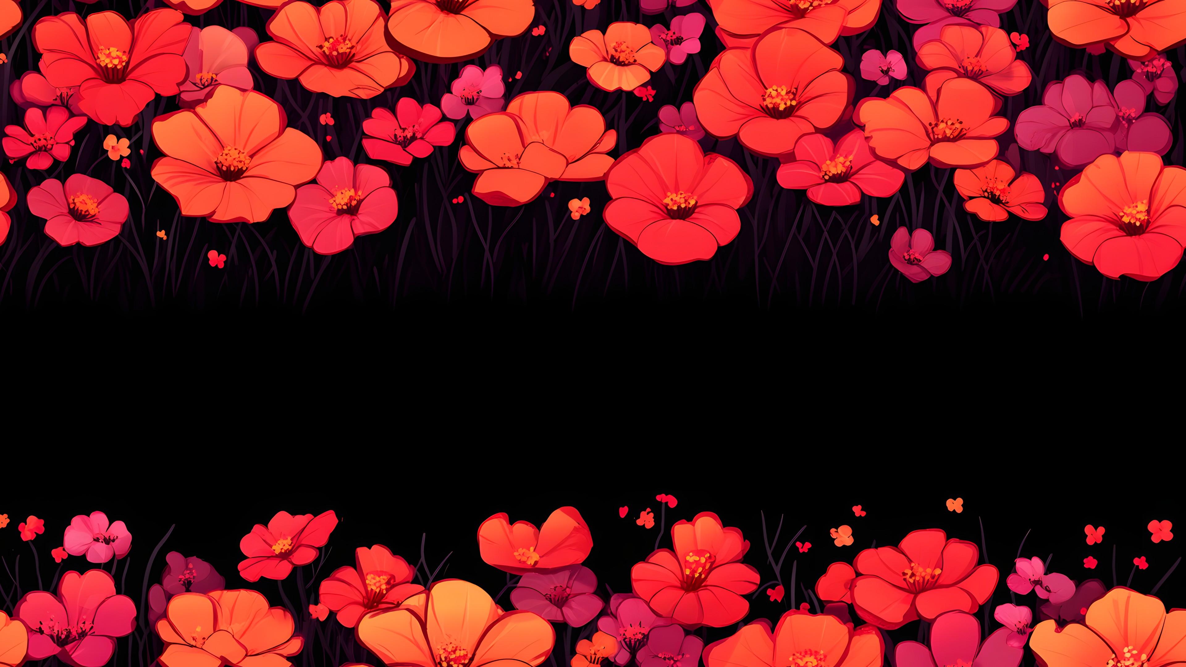Flower, Red, Petal, Orange, Pink, Floral design, Graphics, Wallpaper, Geraniums, Touch-me-not