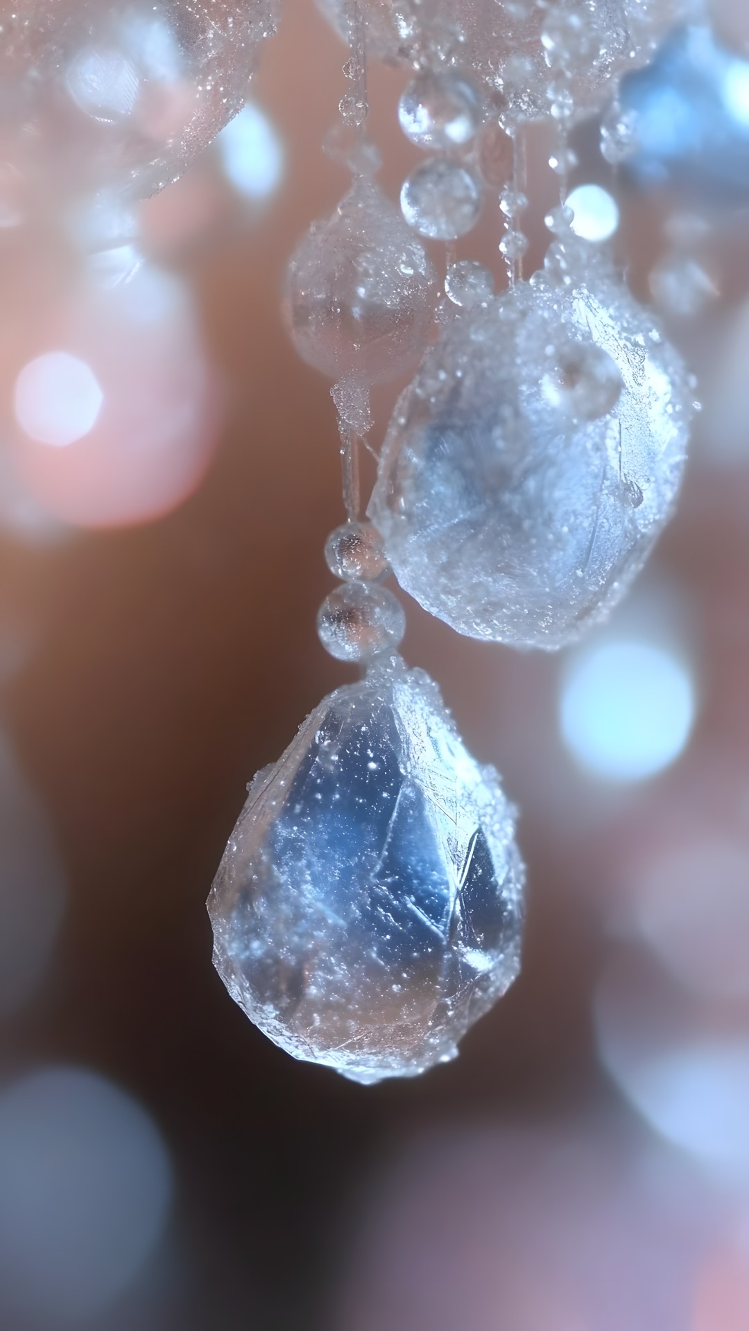 Close-up, Macro photography, Crystal, Natural material, Silver, Freezing, Ornament, Ice, Christmas ornament, Winter, Drop, Moisture