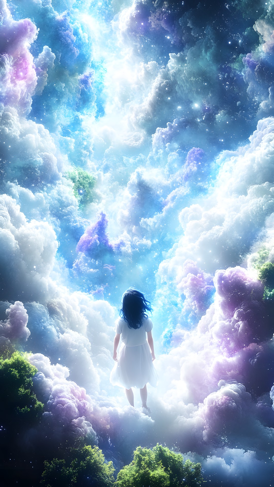 Blue, Cloud, Cumulus, Meteorological phenomenon, Fictional character, CG artwork, Wind