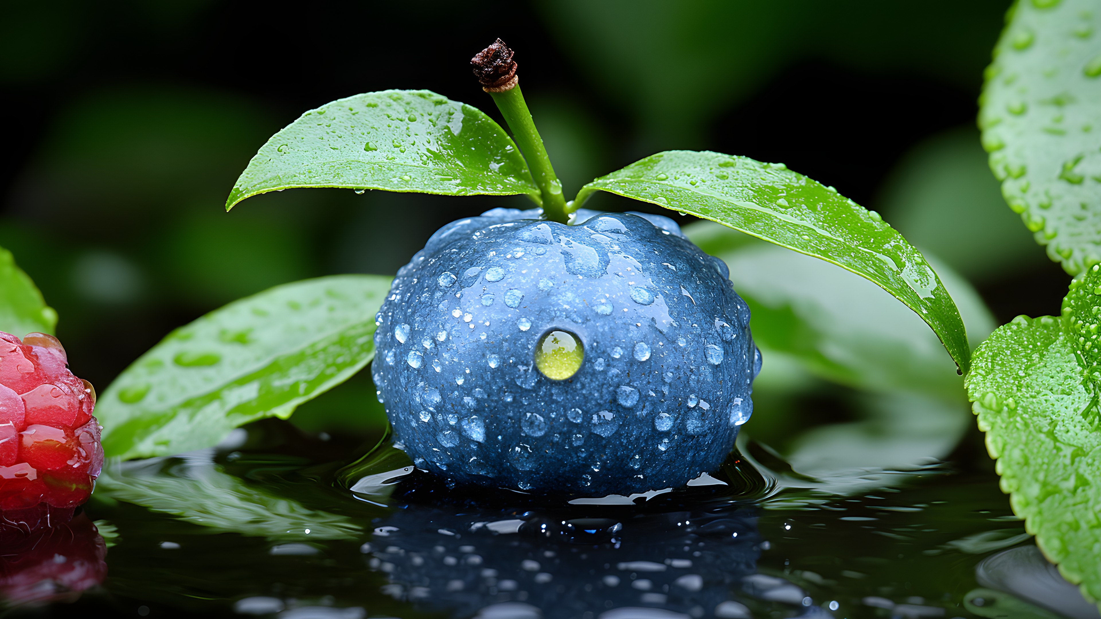 Water, Plant, Liquid, Fruit, Terrestrial plant, Natural foods, Berry, Citrus, Moisture, Produce, Flowering plant, Food, Dew, Superfood, Seedless fruit, Fruit tree, Drop, Lime, Macro photography, Accessory fruit