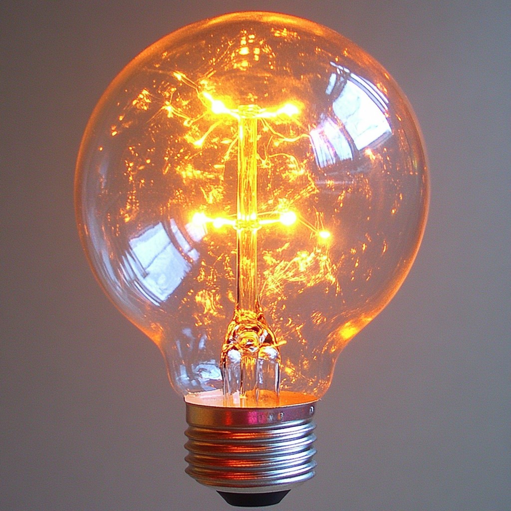 Incandescent light bulb, Orange, Light Bulb, Glass, Sphere, Automotive Light Bulb