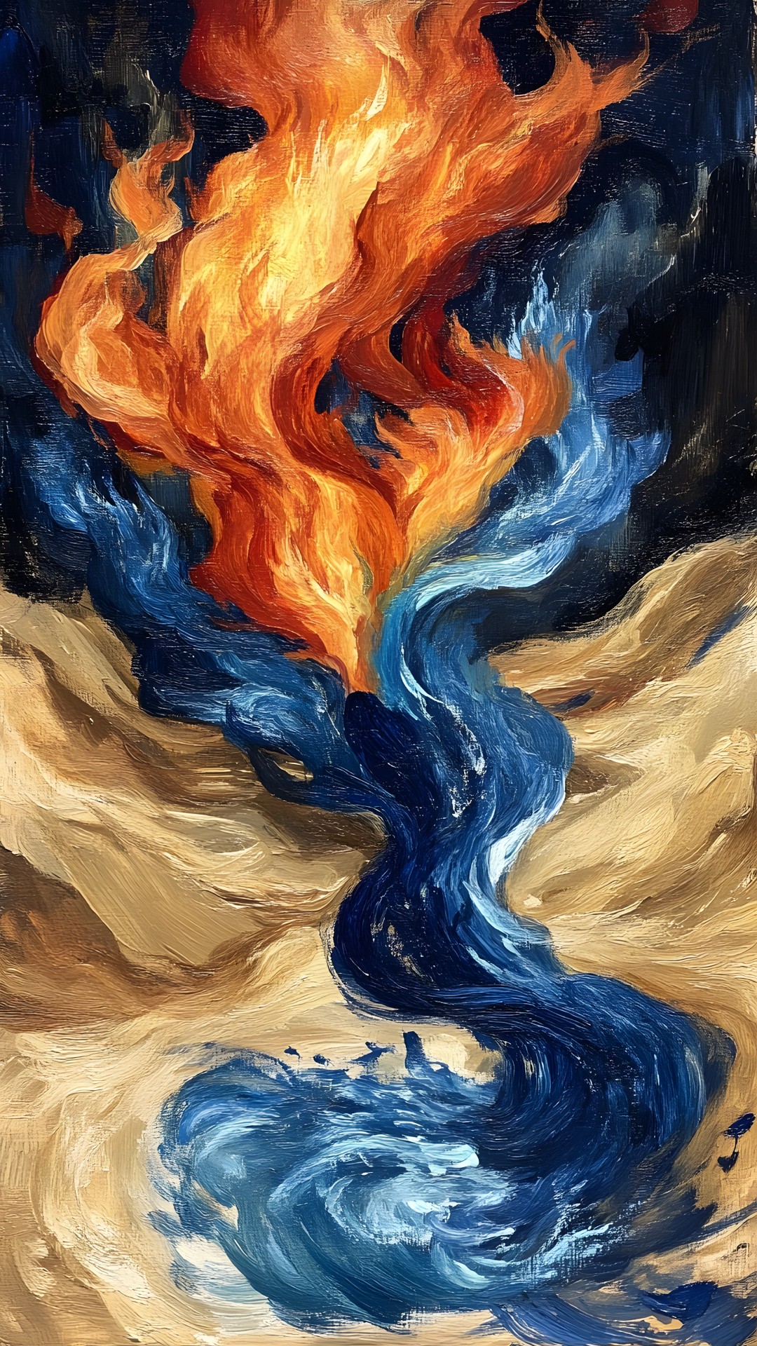 Flame, Orange, Visual arts, Fire, Watercolor painting, Paint, Art Paint, Modern art, Acrylic paint, Wind wave, Smoke, Wind