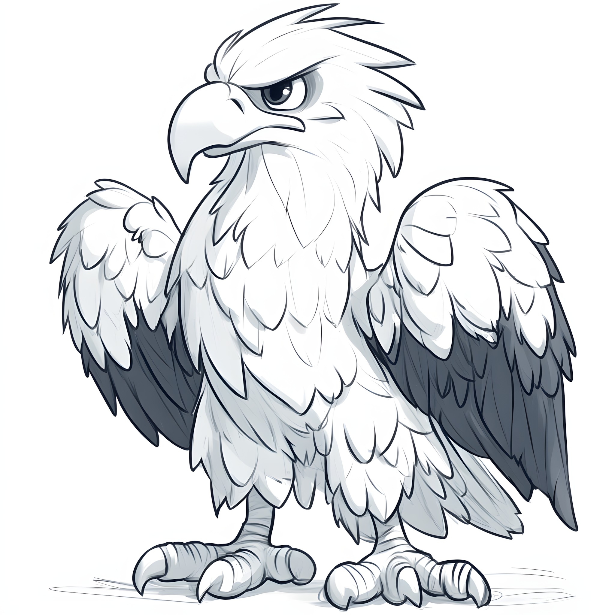 Bird, Beak, White, Vertebrate, Accipitridae, Clip art, Wing, Line art, Bird of prey, Accipitriformes, Eagle, Graphics, Coloring book, Falconiformes, Buzzard, Feather, Animation, Sea eagle, Claw, Sticker