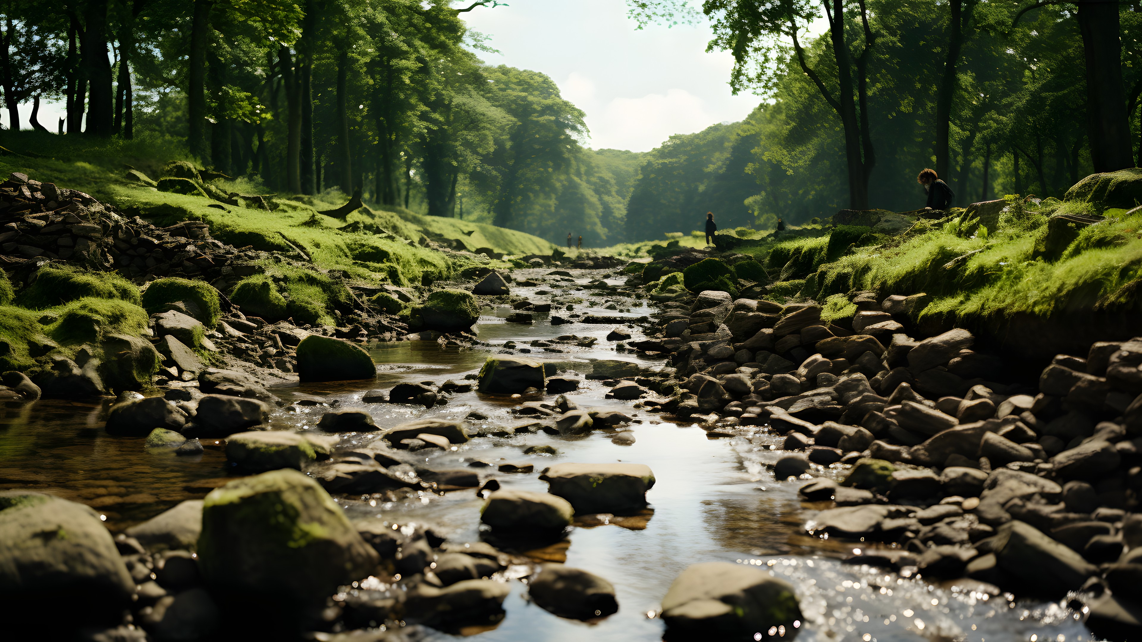 Water, Plant, Water resources, Sky, Ecoregion, Fluvial landforms of streams, Natural landscape, Tree, Grass, Body of water, Sunlight, Watercourse, Biome, Bank, Riparian zone, Rural area, Landscape, Terrestrial plant, Groundcover, Forest