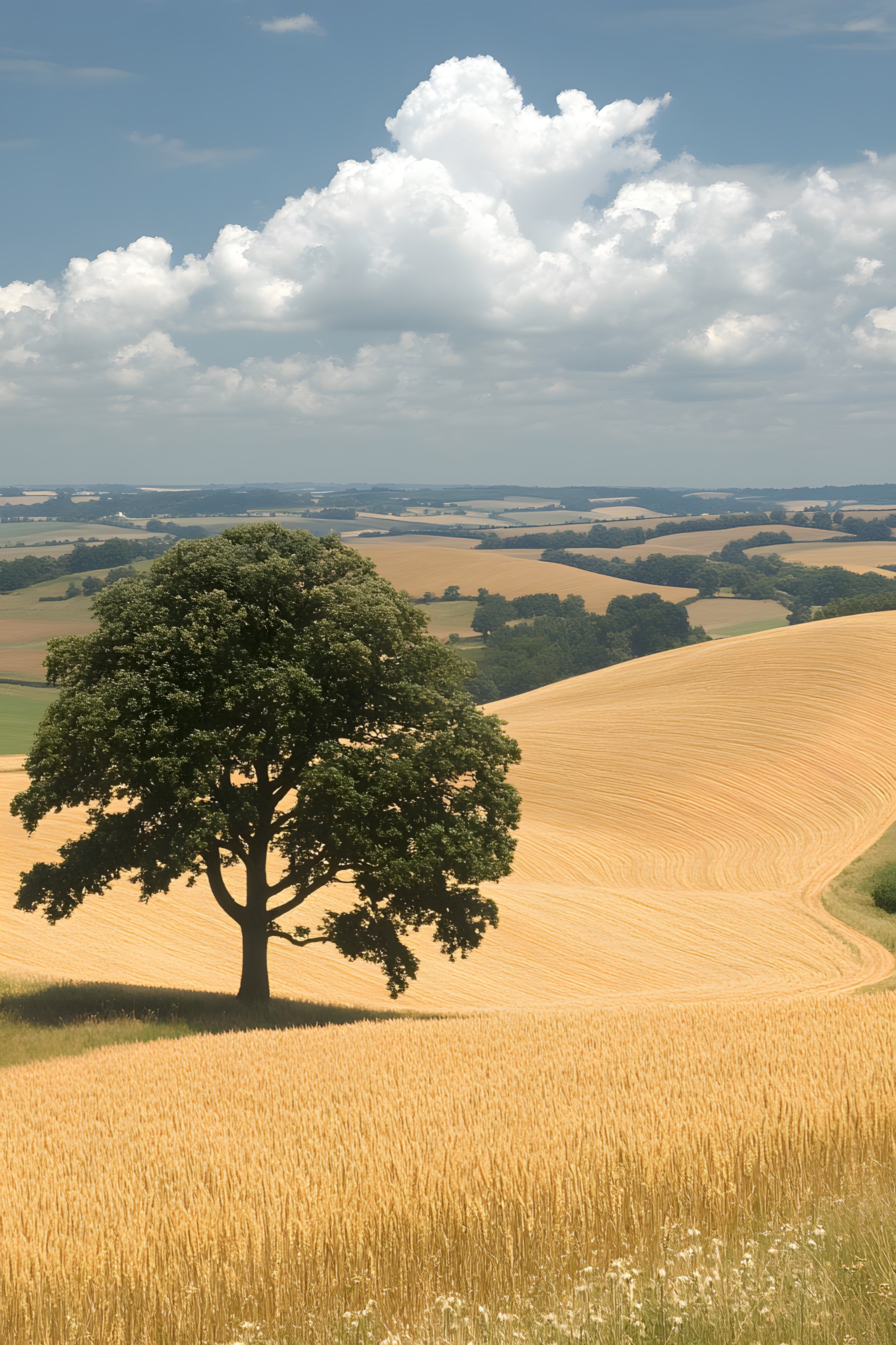 Natural landscape, Field, Grassland, Horizon, Plain, Ecoregion, Grasses, Prairie, Agriculture, Woody plant, Savanna, Meadow, Plantation, Steppe, Pasture, Crop, Wind, Cumulus, Farm, Meteorological phenomenon