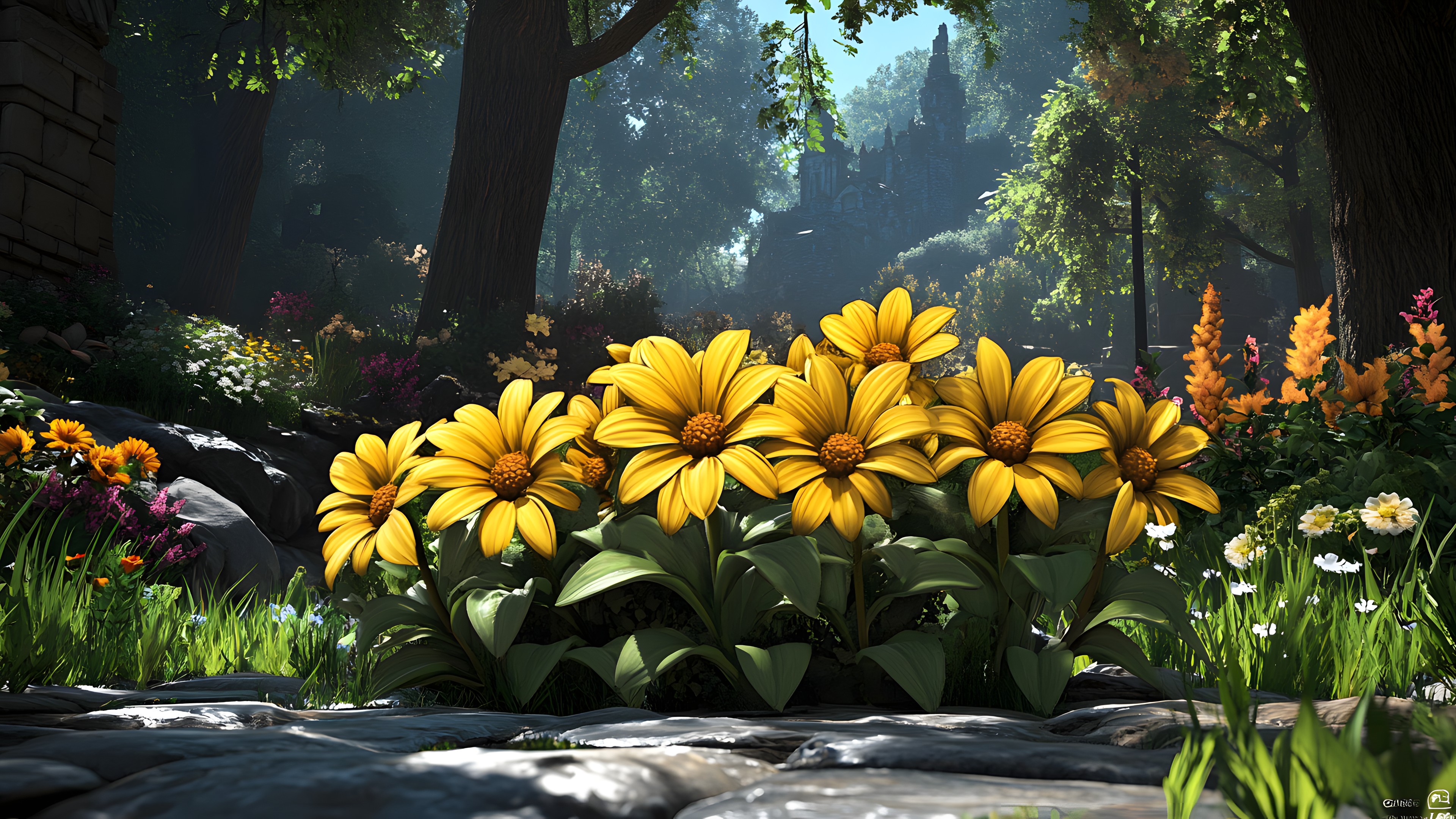 Flower, Petal, Plants, Yellow, Garden, Spring, Flowering plant, Wildflower, Herbaceous plant, Botanical garden, Landscaping, Perennial plant, Daisy family, Floral design, Forb, Sunflowers, Dicotyledon