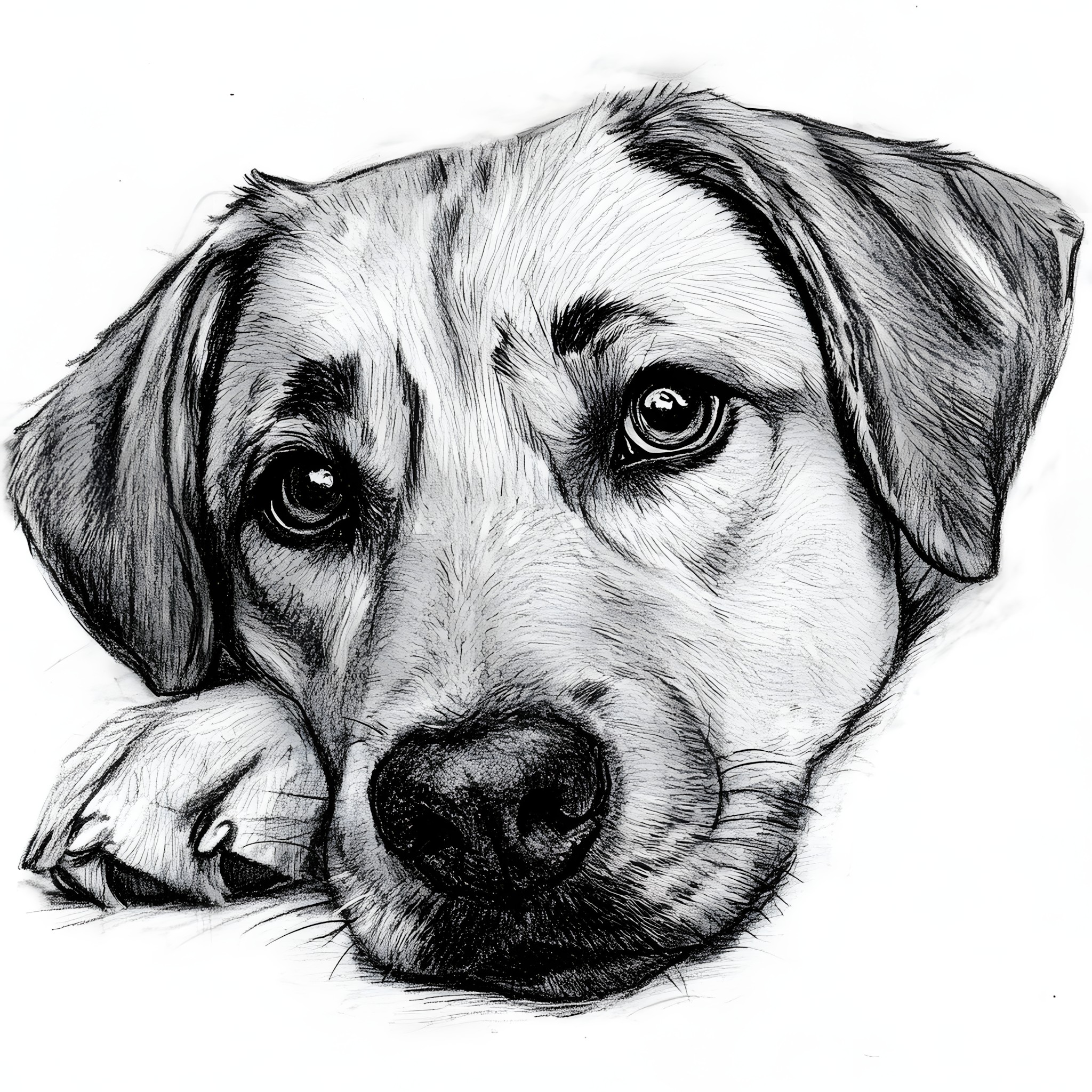 Dog, Vertebrate, Snout, Drawing, Carnivores, Sketch, Canidae, Line art, Retriever, Ancient dog breeds, Gun dog