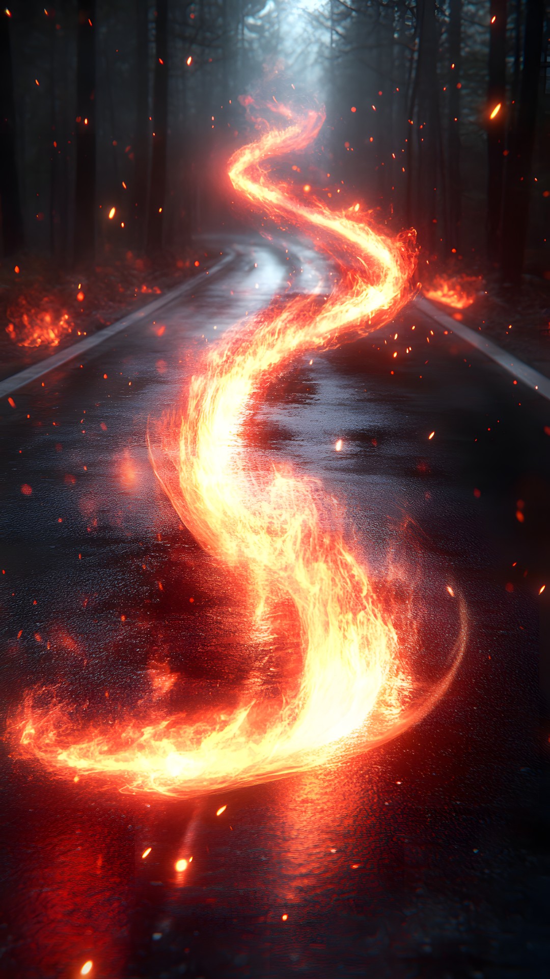 Red, Orange, Heat, Night, Fire, Flame, Graphics, Graphic design