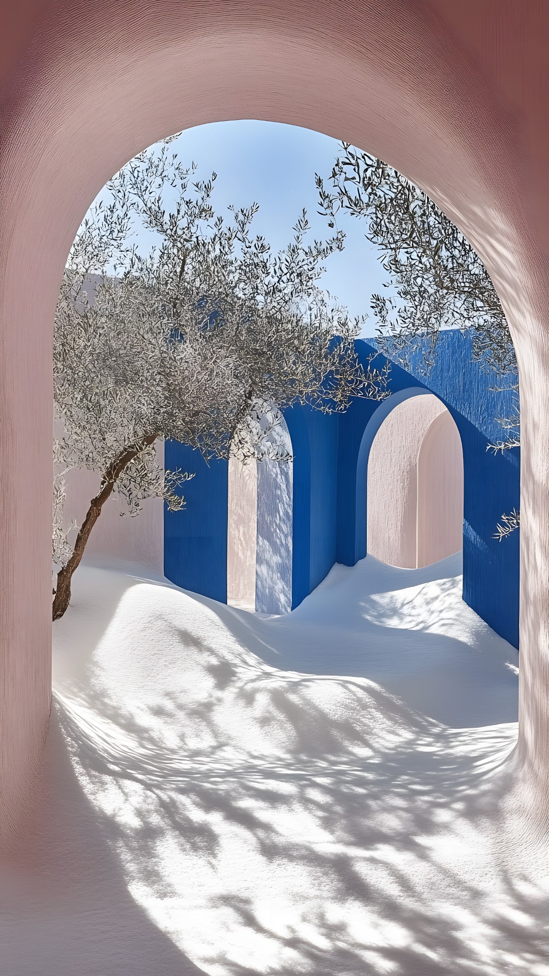 Arch, Architecture, Freezing, Winter, Arcade, Vault, Snow, Daylighting, Shadow