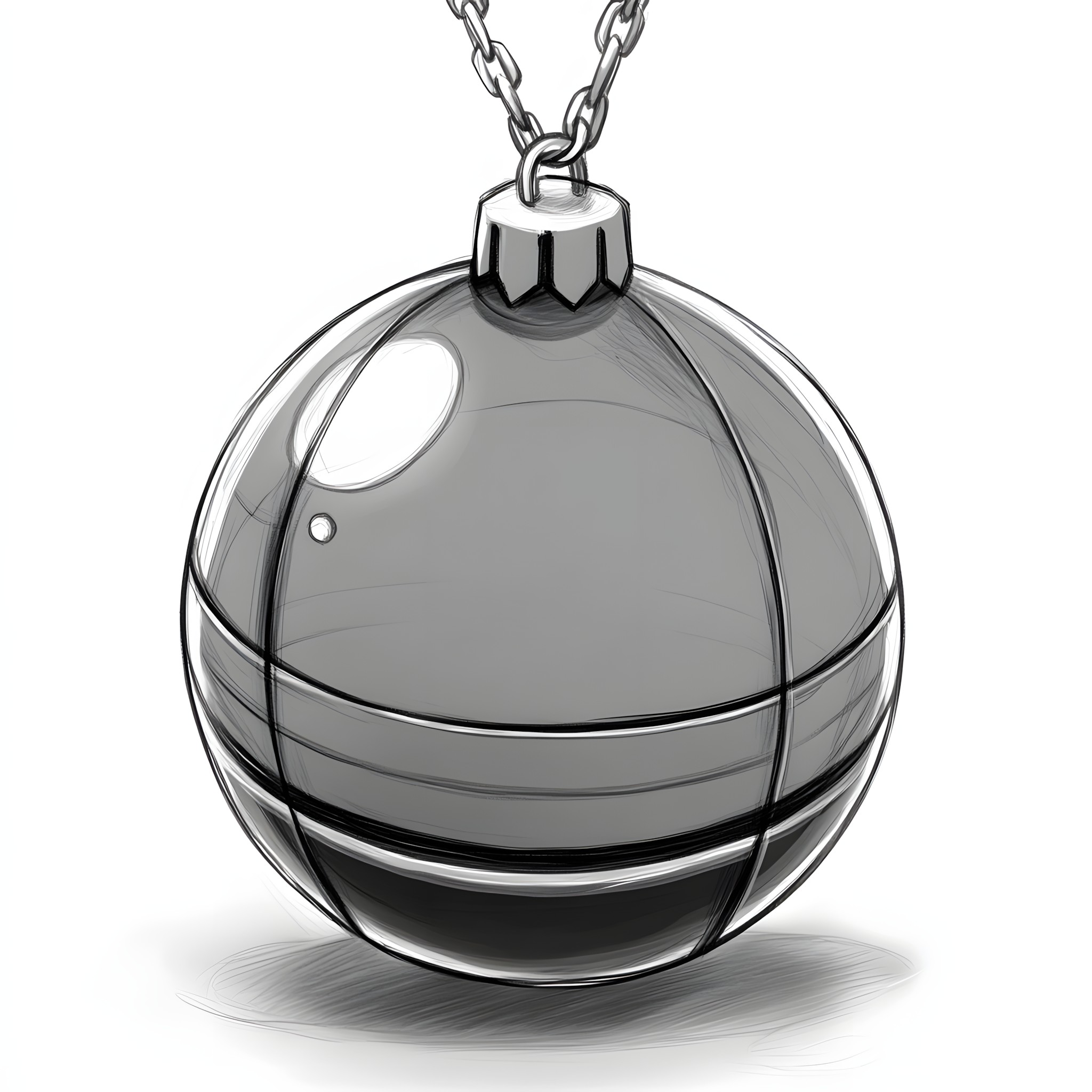 Christmas ornament, Sphere, Silver, Pendant, Ornament, Ball, Locket, Holiday Ornament, Silver